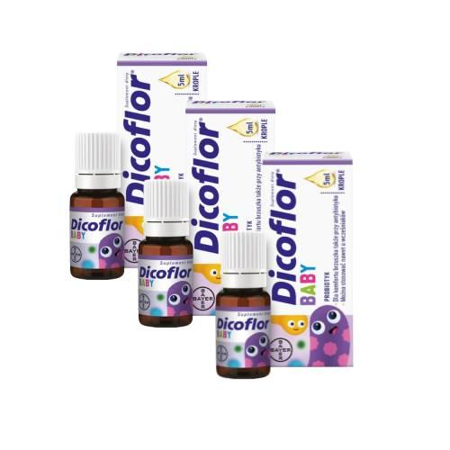 Dicoflor Baby krople dla dzieci i niemowląt, 3 x 5 ml zdjęcie