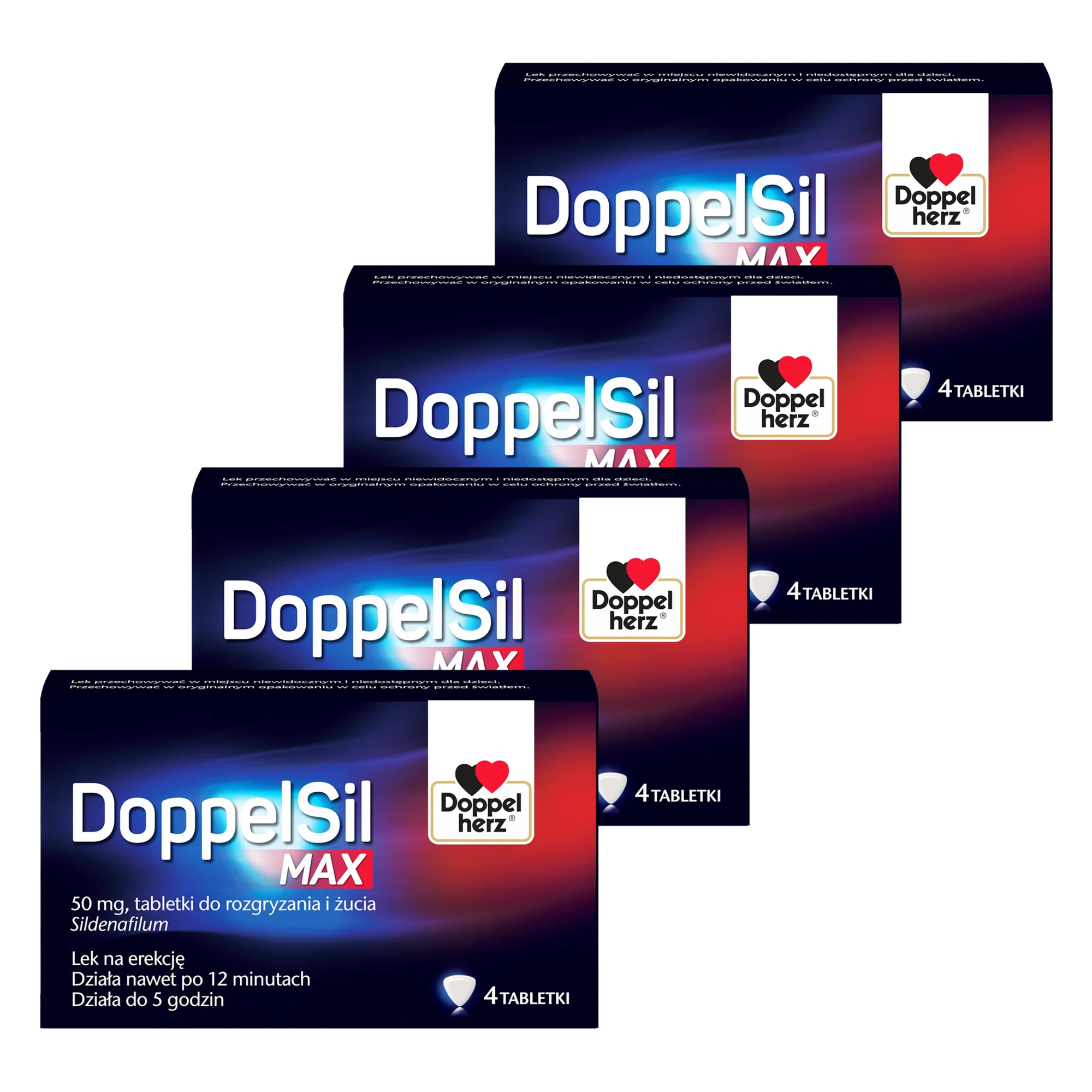 Doppelherz DoppelSil MAX 50 mg, na erekcję, 4 x 4 tabletki zdjęcie