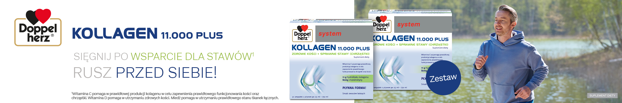 Doppelherz system, Kollagen 11000 Plus, ampułki, 2 x 30 sztuk po 25 ml zdjęcie