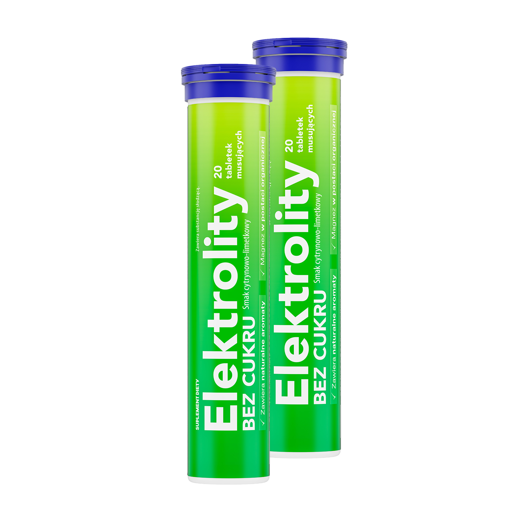 Elektrolity bez cukru, tabletki musujące, 20 sztuk