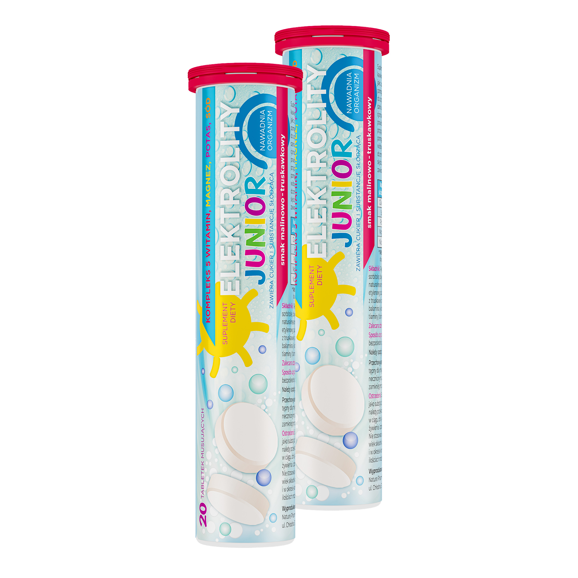 Elektrolity Junior, tabletki musujące, 2 x 20 sztuk zdjęcie