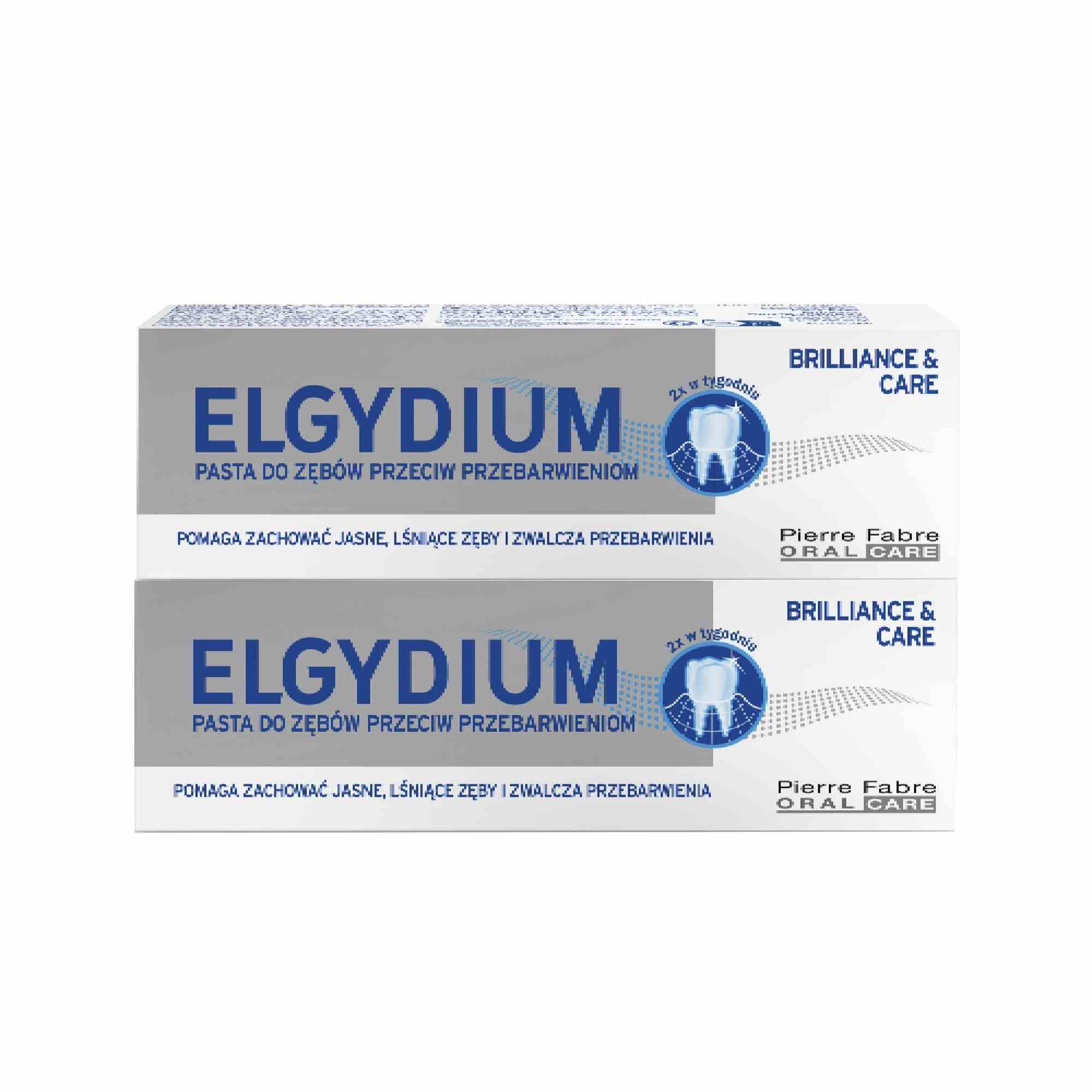 Elgydium Brilliance & Care, pasta do zębów przeciw przebarwieniom, 2 x 30 ml zdjęcie