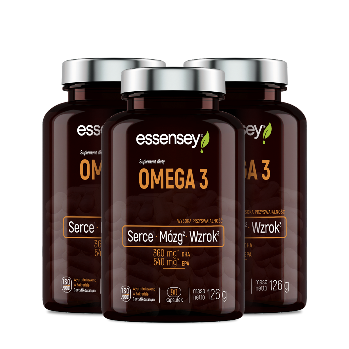 Essensey Omega 3, kapsułki, 3 x 90 sztuk zdjęcie