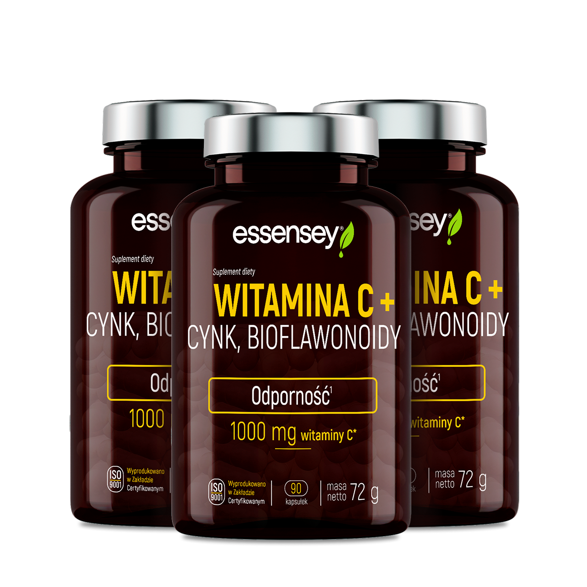 Essensey Witamina C + Cynk, Bioflawonoidy, kapsułki, 3 x 90 sztuk