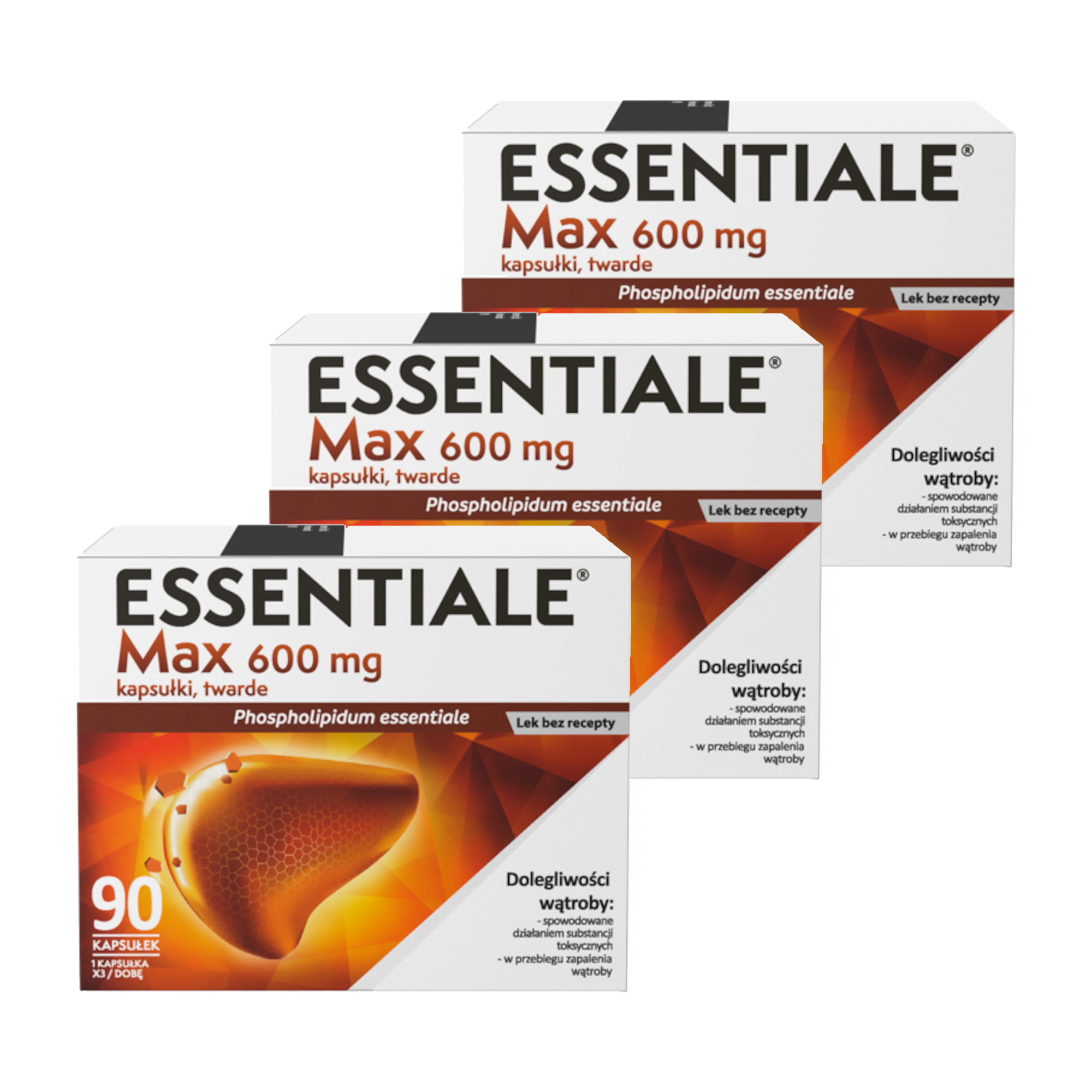 Essentiale MAX, 600 mg, kapsułki twarde, 3 x 90 sztuk zdjęcie
