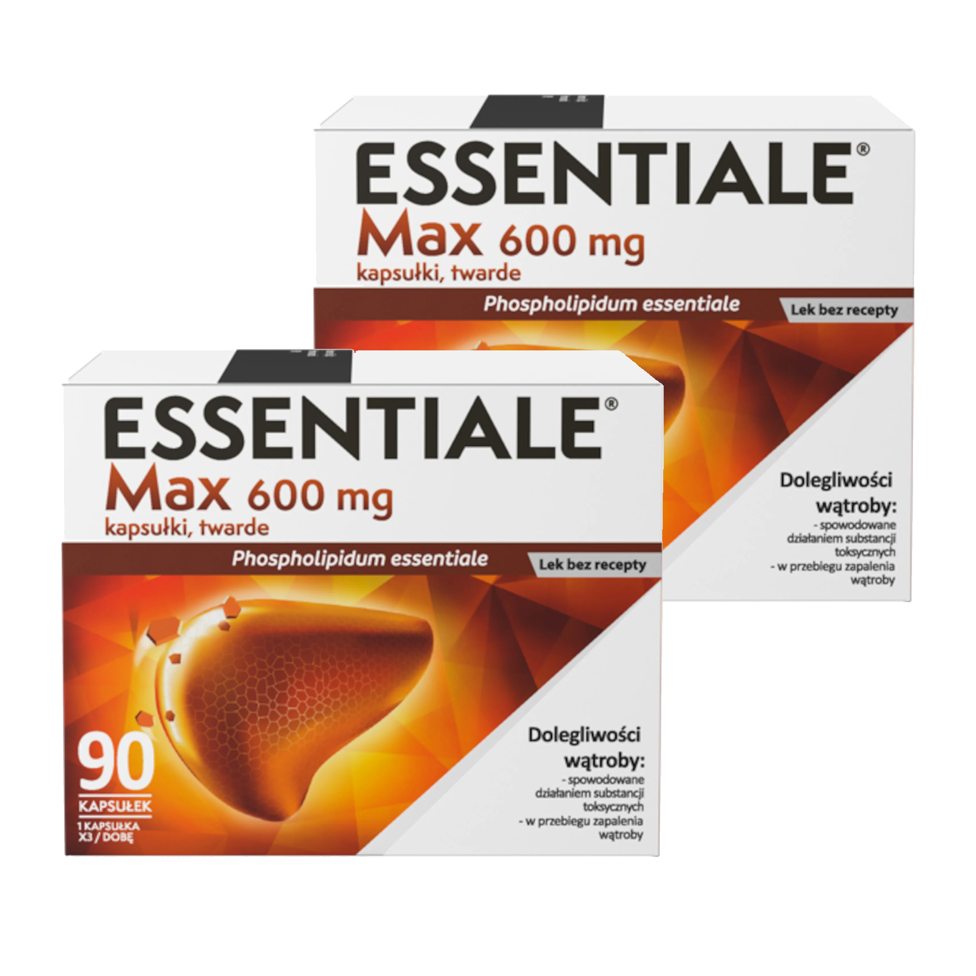 Essentiale MAX, 600 mg, kapsułki twarde, 2 x 90 sztuk zdjęcie