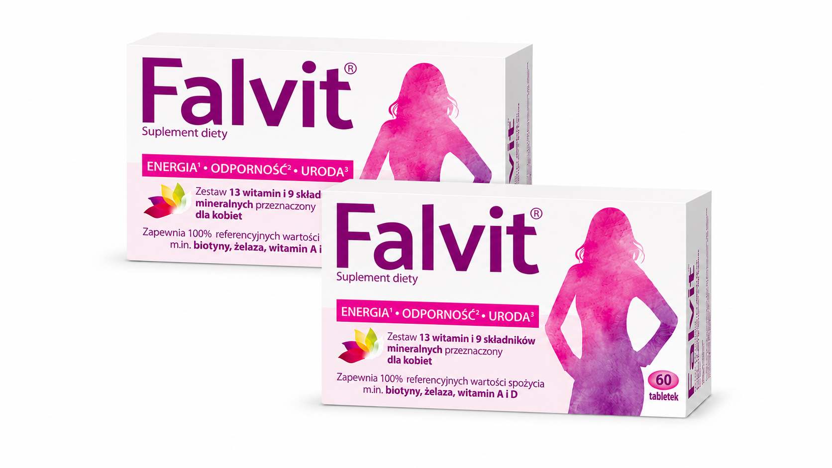 Falvit, tabletki drażowane, 2 x 60 sztuk zdjęcie
