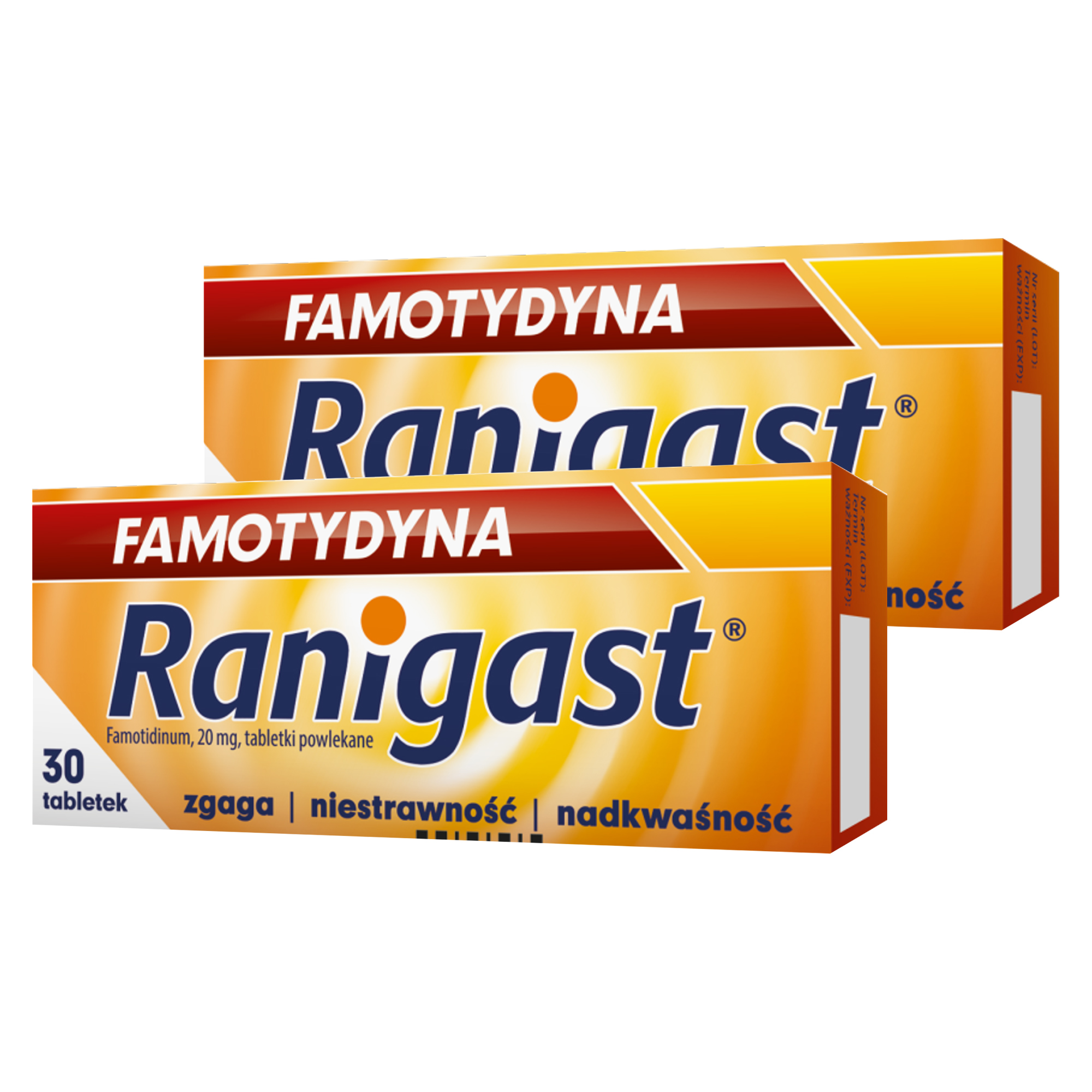 Famotydyna Ranigast, tabletki, 2 x 30 sztuk zdjęcie