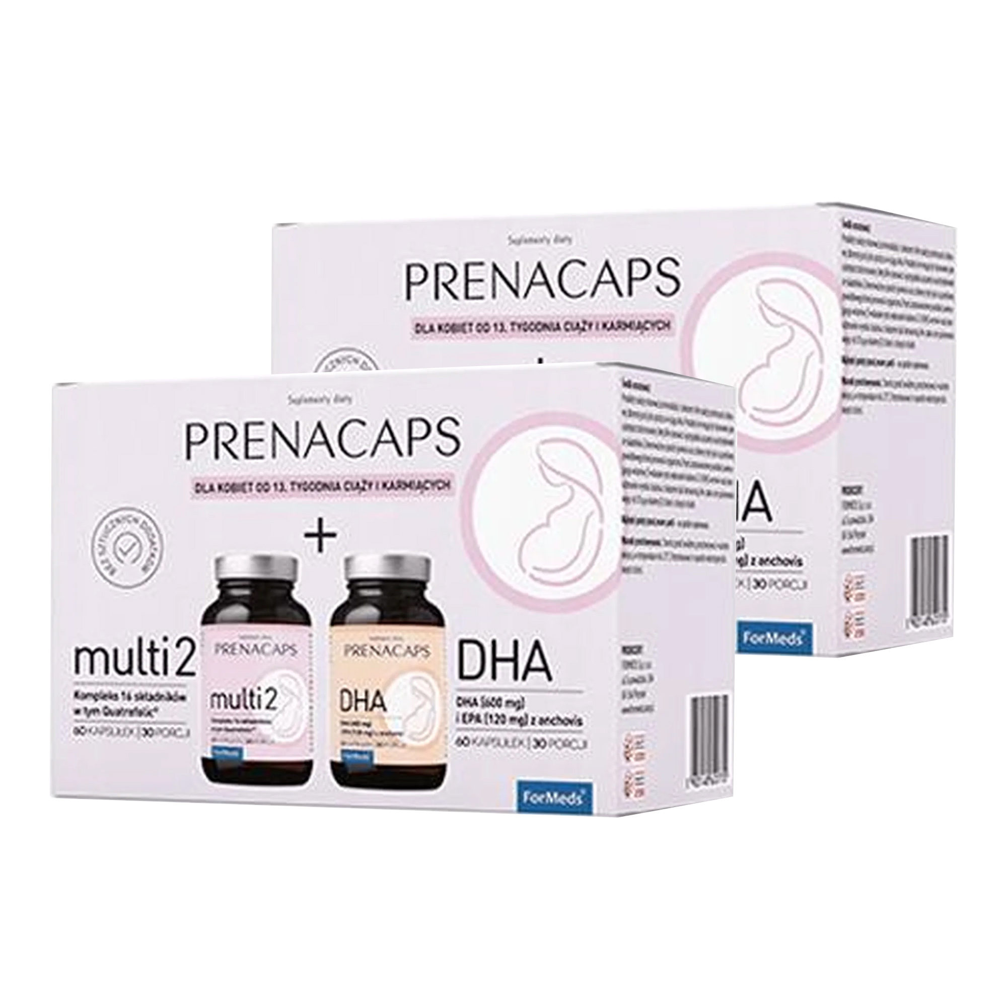 Prenacaps Multi 2, 60 kapsułek + Prenacaps DHA, 2 x 60 kapsułek zdjęcie