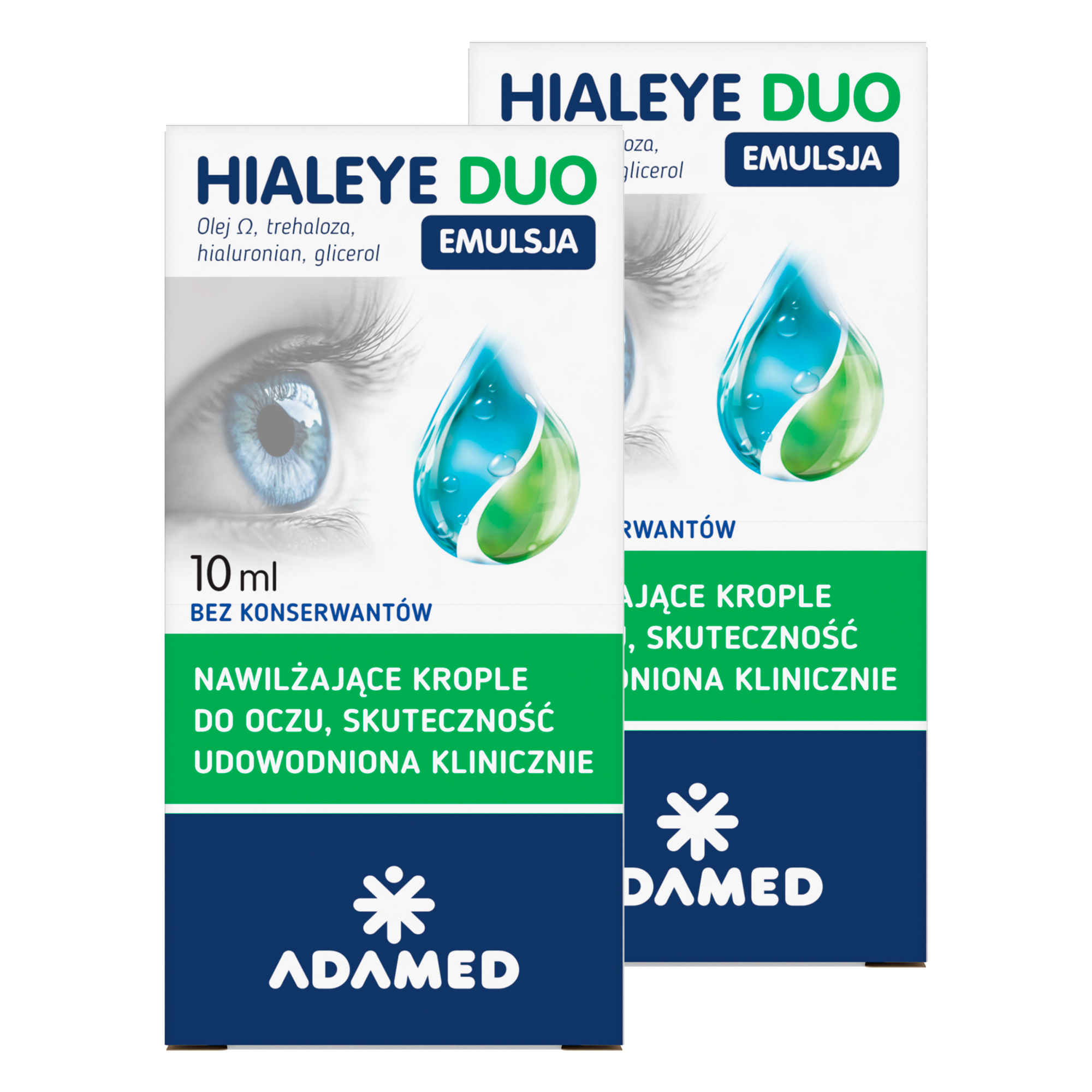 Hialeye Duo Emulsja, nawilżające krople do oczu,  2 x 10 ml zdjęcie