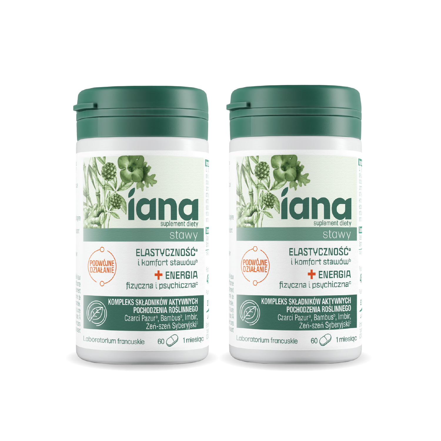 IANA Stawy Elastyczność + Energia, tabletki, 2 x 60 sztuk