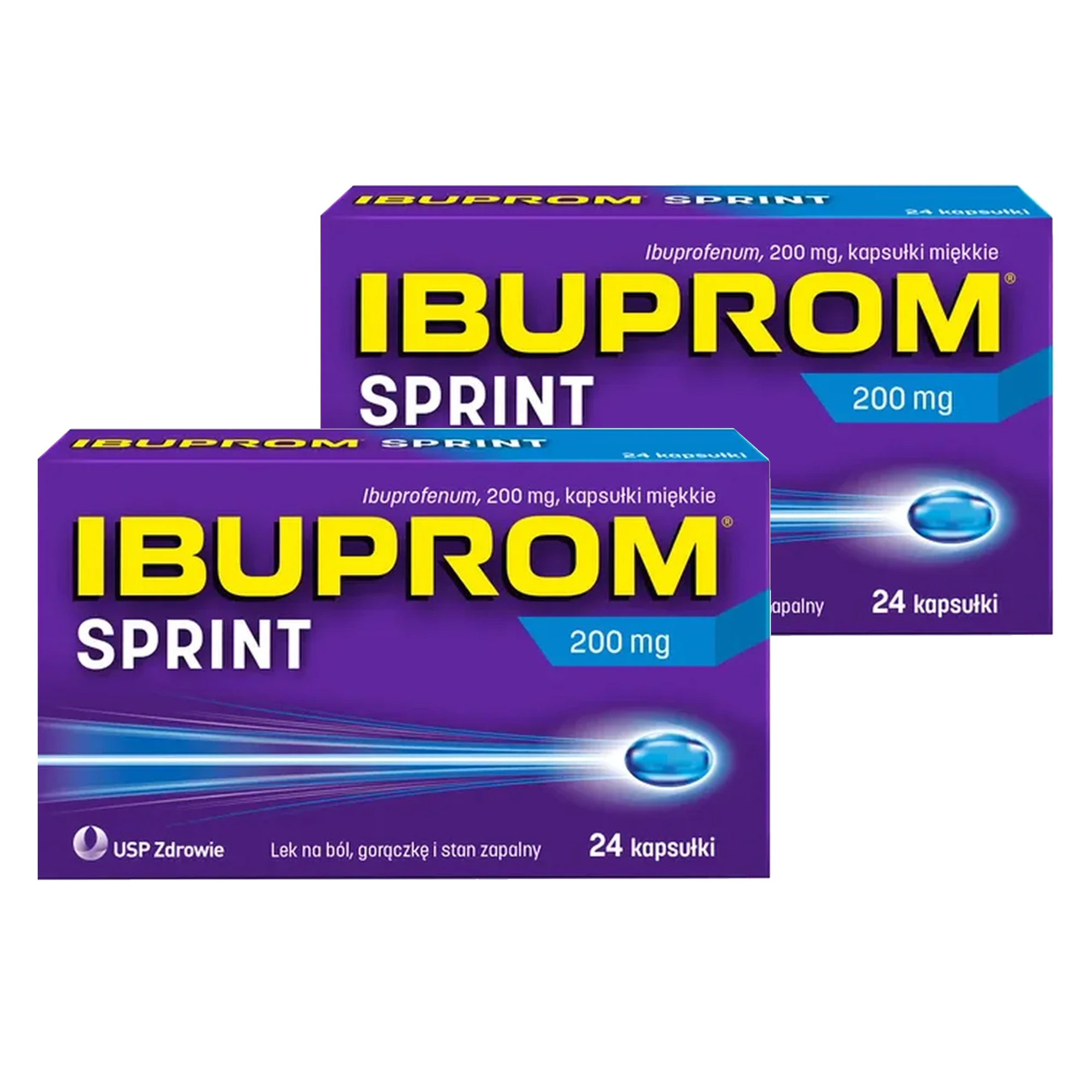 Ibuprom Sprint 200 mg, kapsułki miękkie, 2 x 24 sztuki zdjęcie