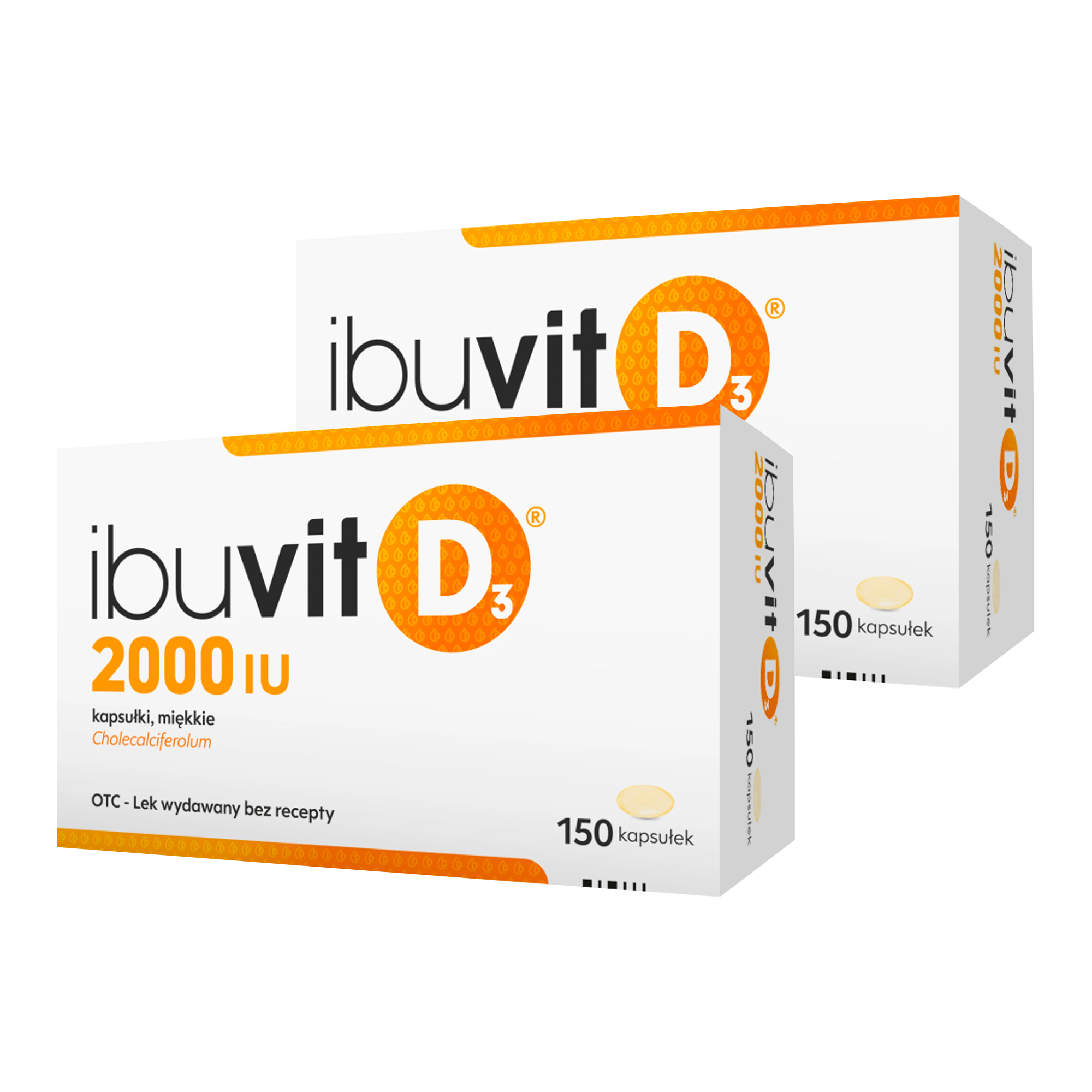 Ibuvit D3 2000 IU, kapsułki miękkie, 2 x 150 sztuk zdjęcie