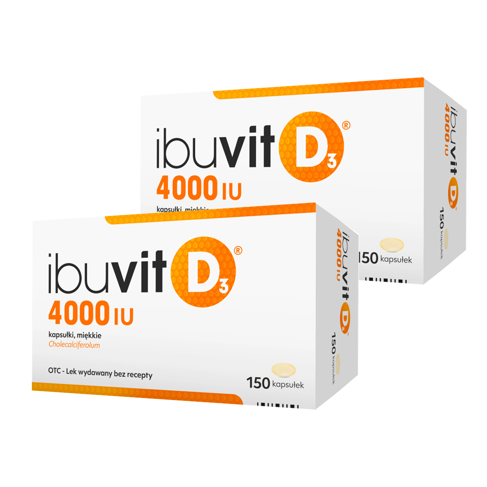 Ibuvit D3 4000 IU, kapsułki miękkie, 2 x 150 sztuk zdjęcie