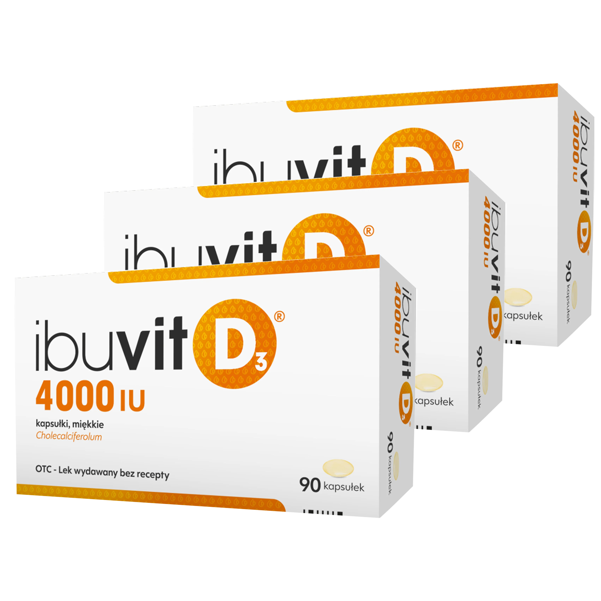 Ibuvit D3 4000 IU, kapsułki miękkie, 3 x 90 sztuk zdjęcie