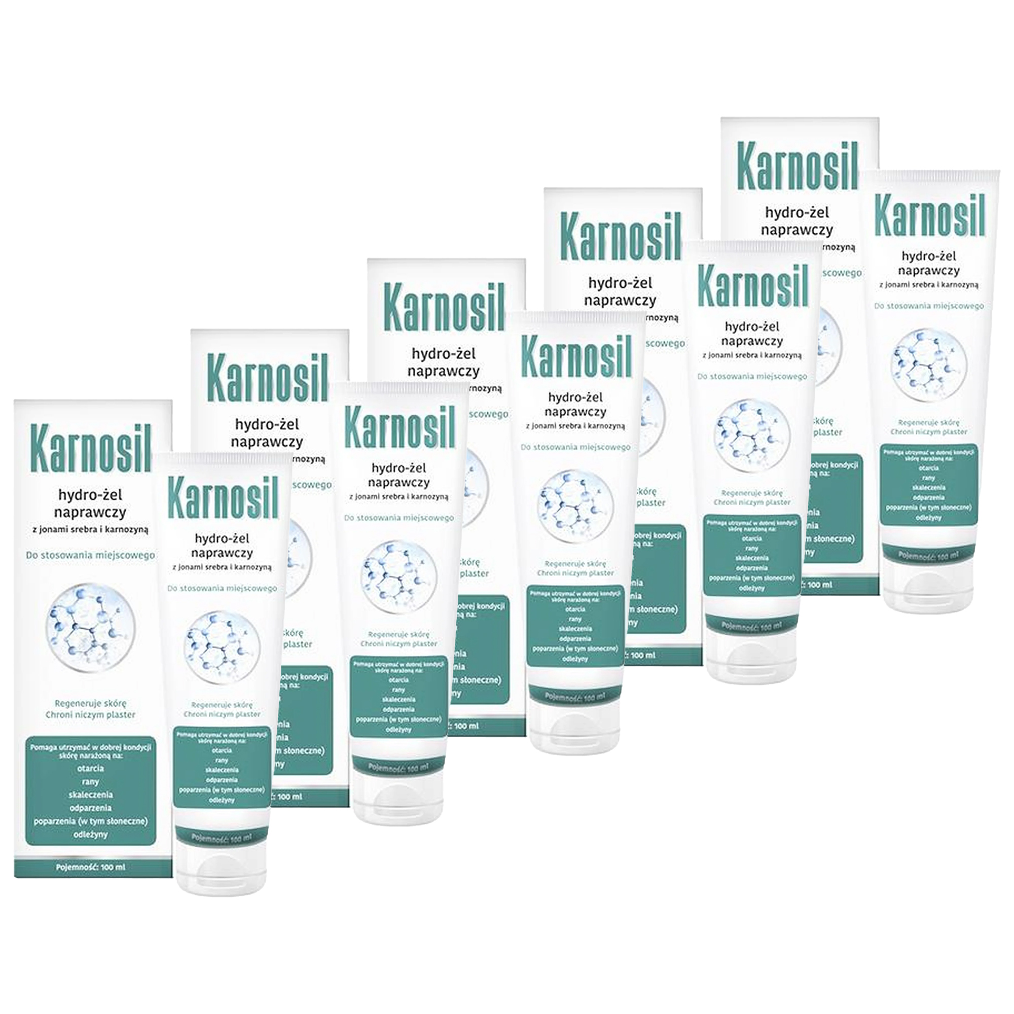 Karnosil, hydro-żel naprawczy z jonami srebra i karnozyną, 5 x 100 ml zdjęcie