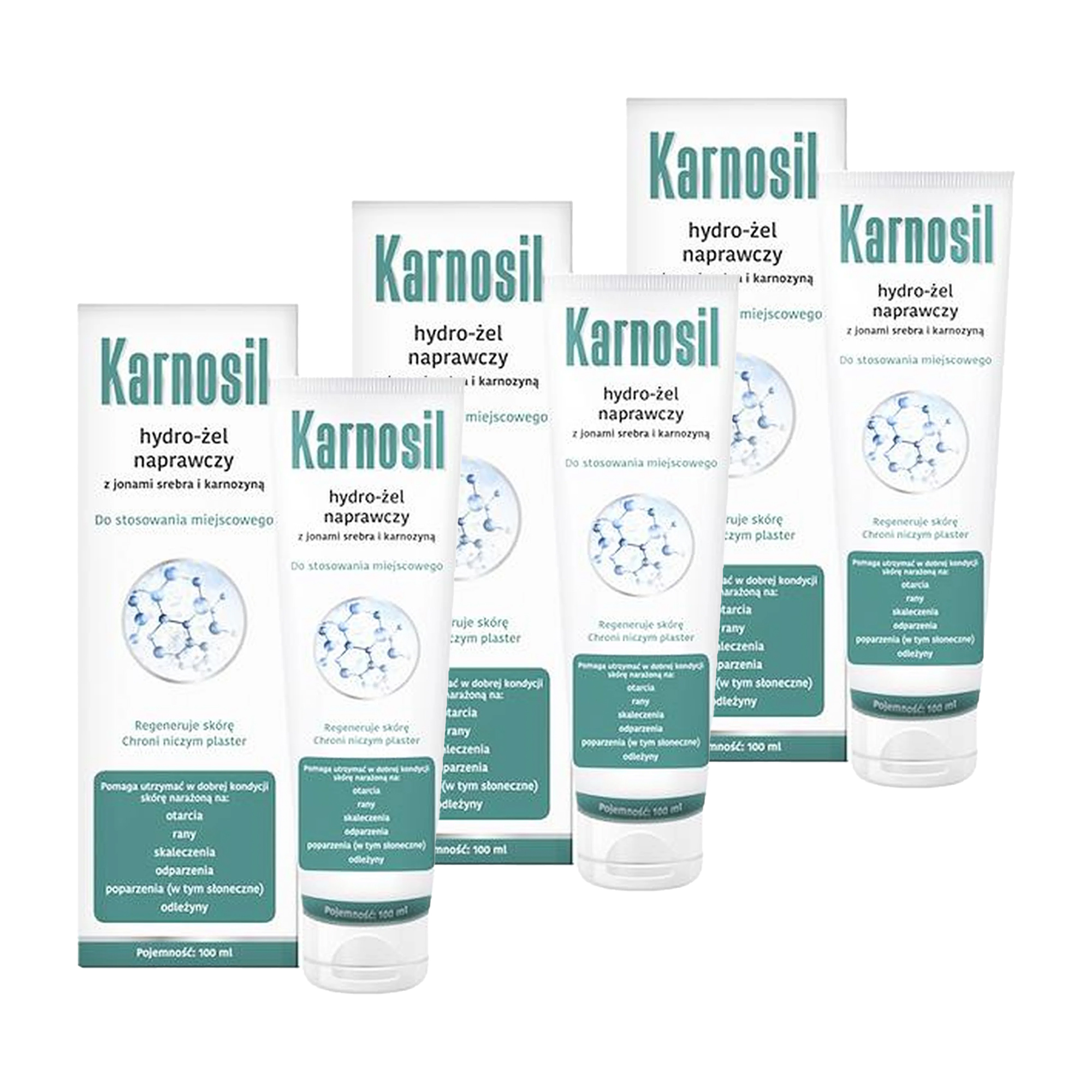 Karnosil, hydro-żel naprawczy z jonami srebra i karnozyną, 3 x 100 ml zdjęcie