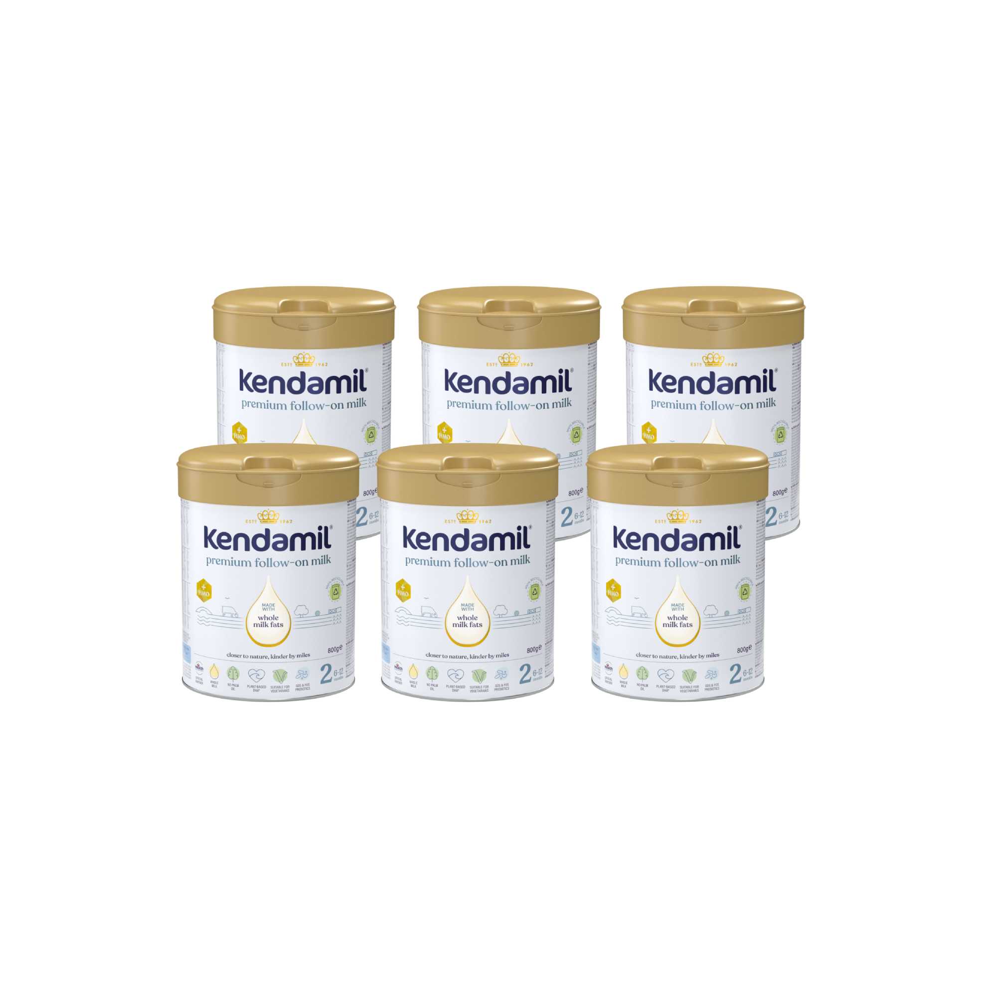 Kendamil Premium 2 HMO+, mleko następne, 6 x 800 g zdjęcie