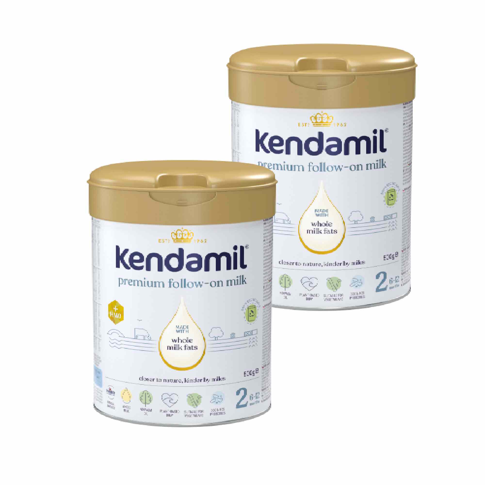 Kendamil Premium 2 HMO+, mleko następne, 2 x 800 g zdjęcie