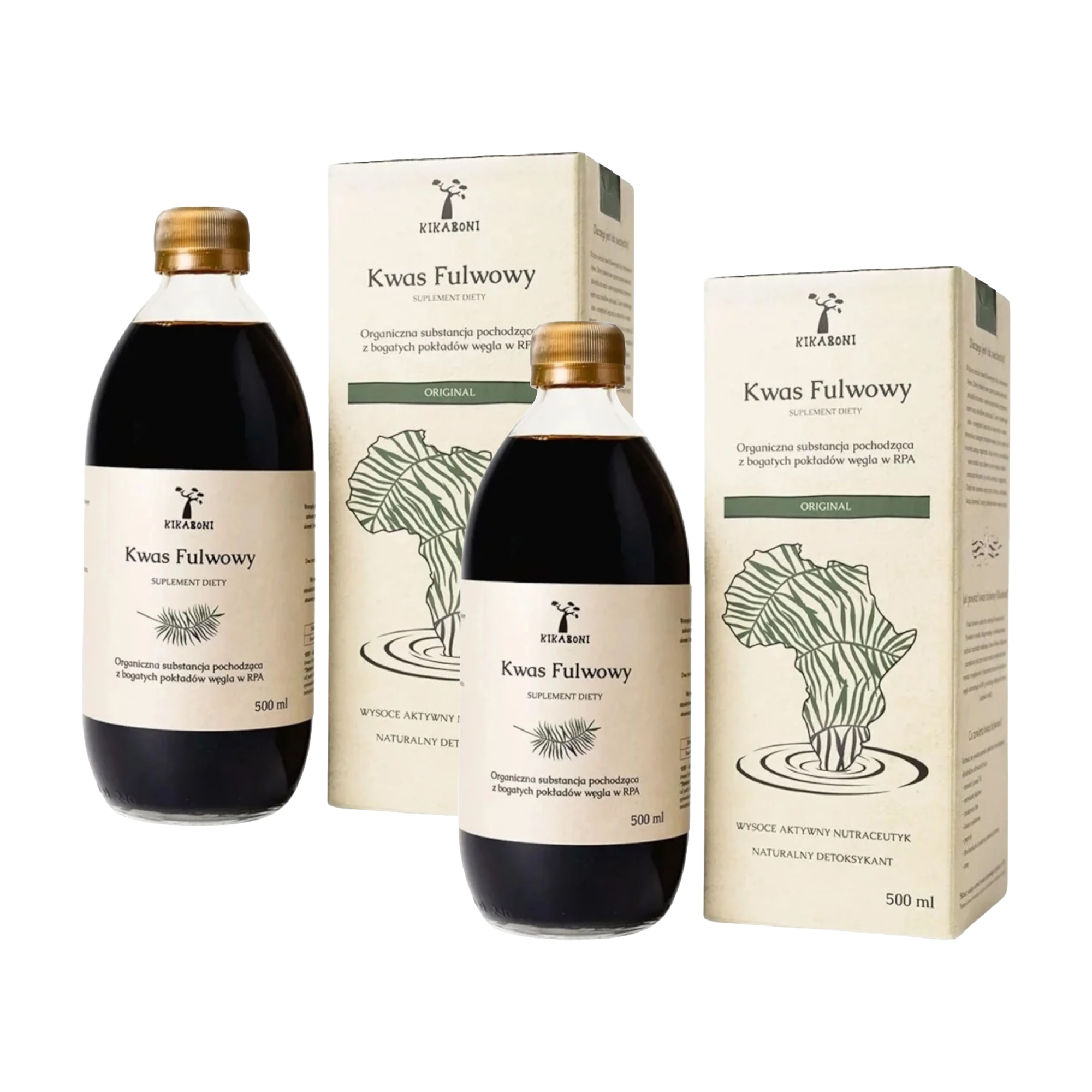 Kikaboni Kwas Fulwowy, płyn, 2 x 500 ml zdjęcie