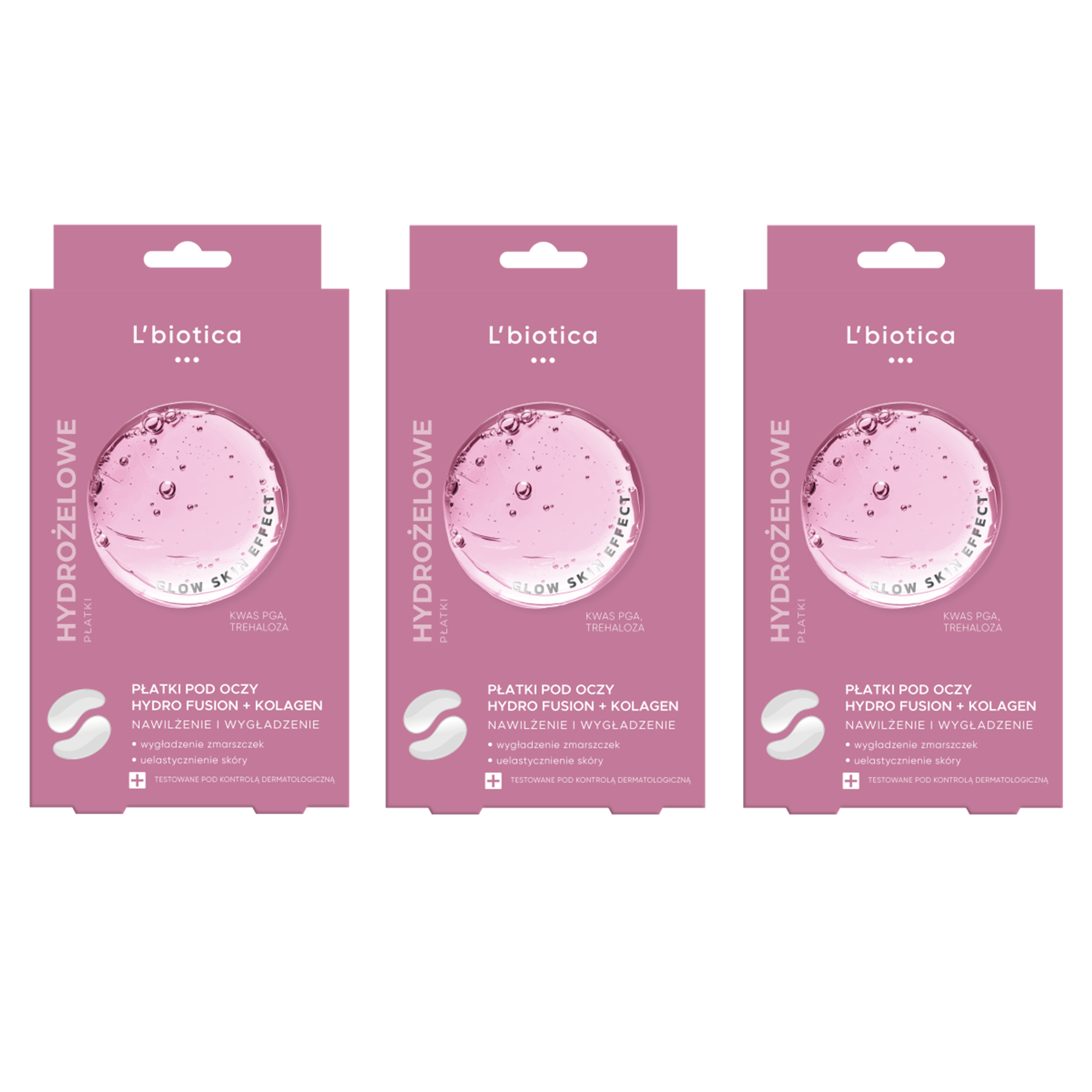 L'biotica Hydrożelowe Płatki pod oczy z kolagenem, 3 x 1 para zdjęcie