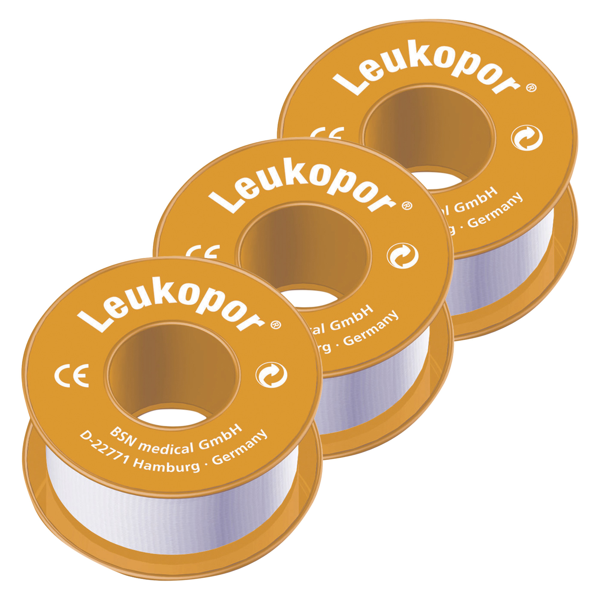 Leukopor® przylepiec w rolce, 1,25 cm x 5 m, 3 x 1 sztuka zdjęcie