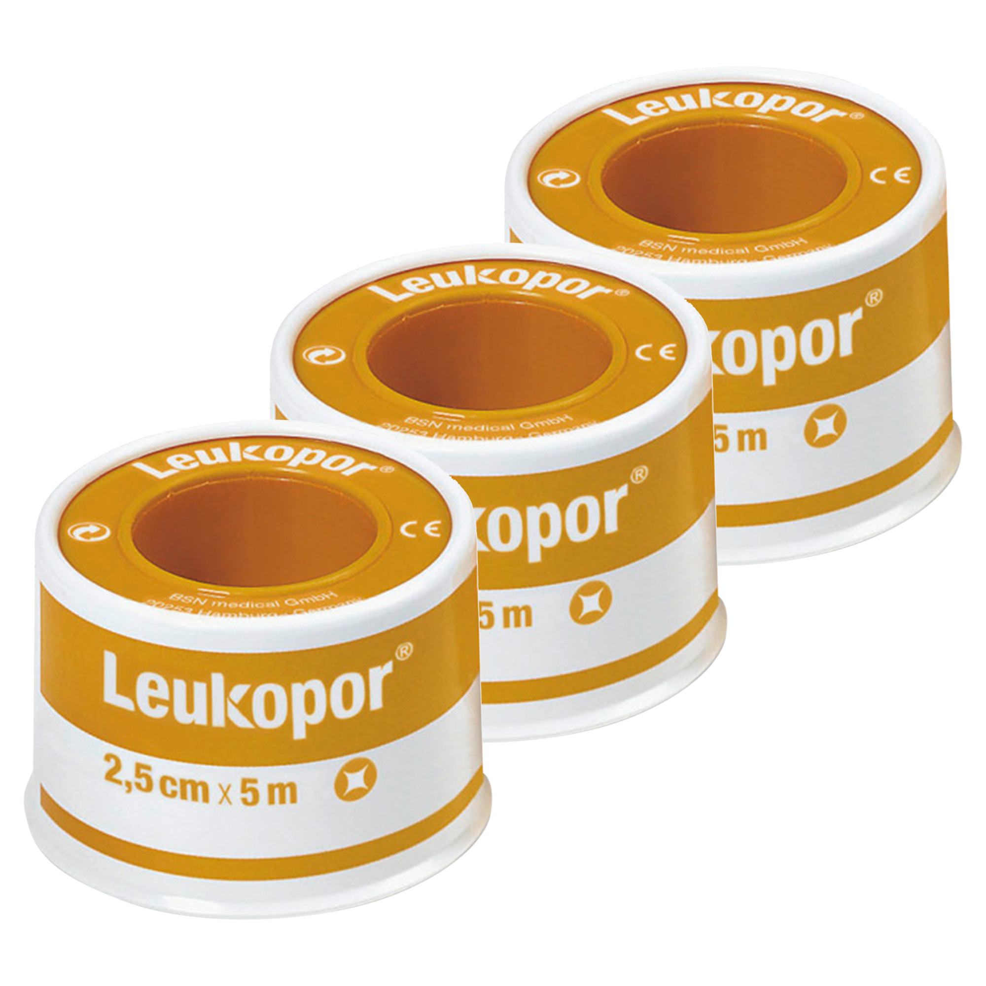 Leukopor® przylepiec w rolce, 2,5 cm x 5 m, 3 x 1 sztuka zdjęcie