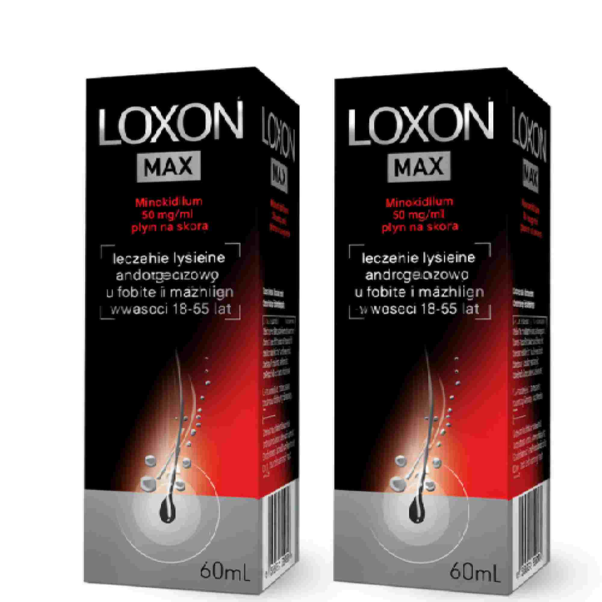 Loxon Max (Loxon 5%), 50 mg/ml, płyn na skórę, 2 x 60 ml zdjęcie