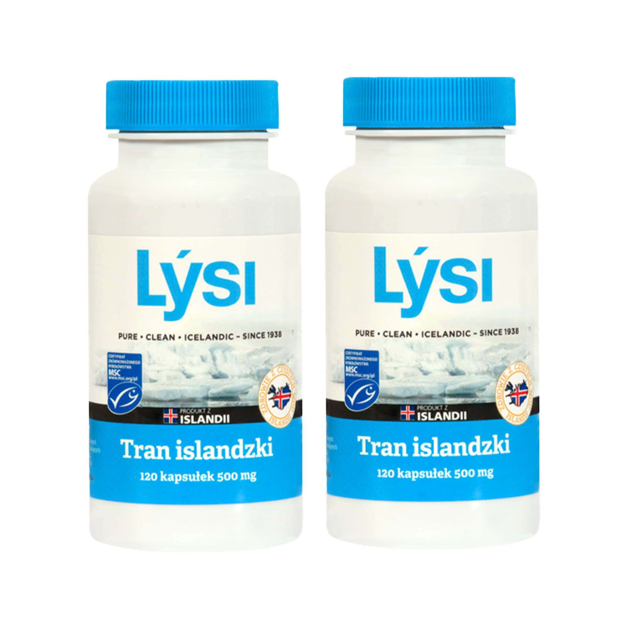 Lysi Tran Islandzki 500 mg, 2 x 120 kapsułek zdjęcie