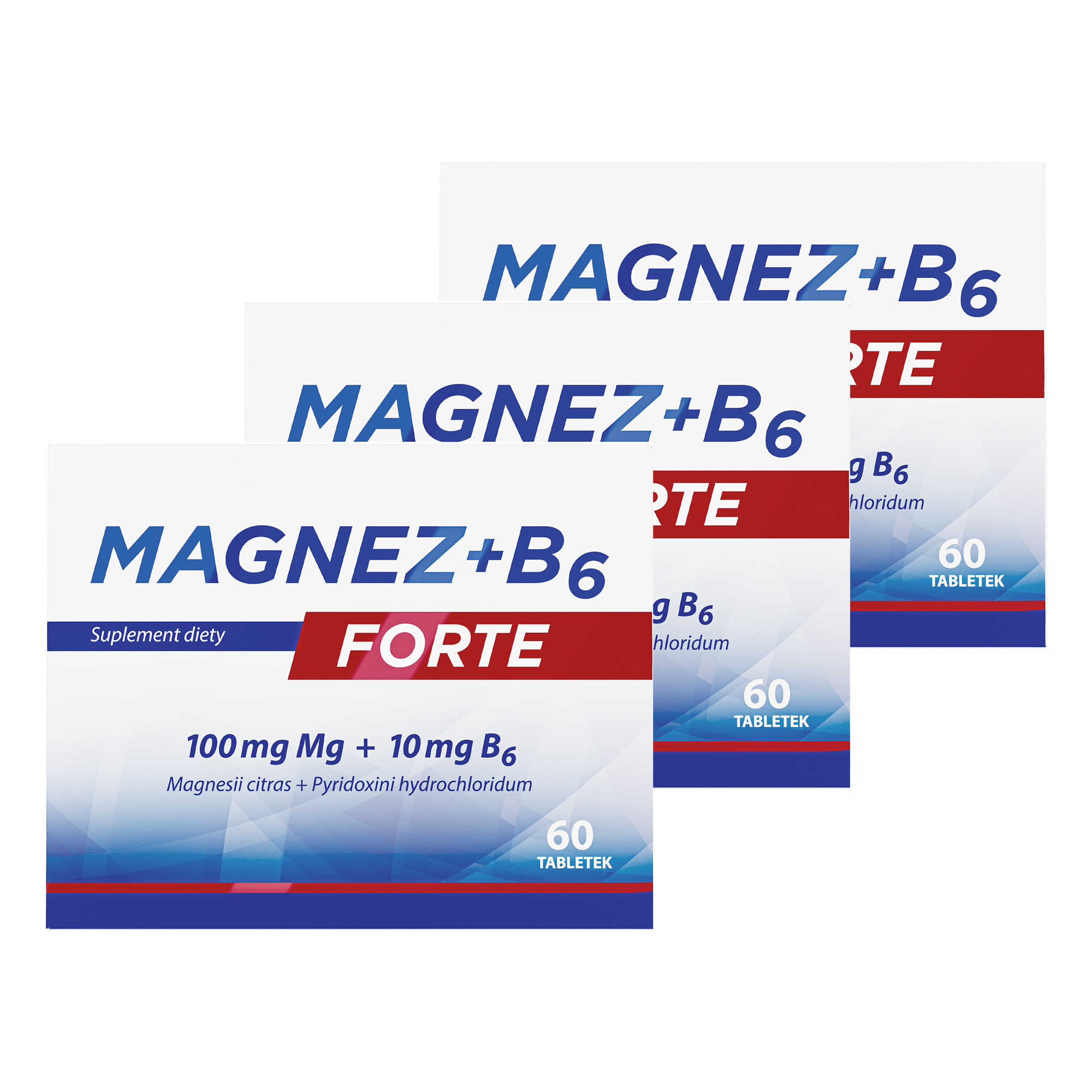 Magnez + B6 Forte, tabletki, 3 x 60 sztuk zdjęcie