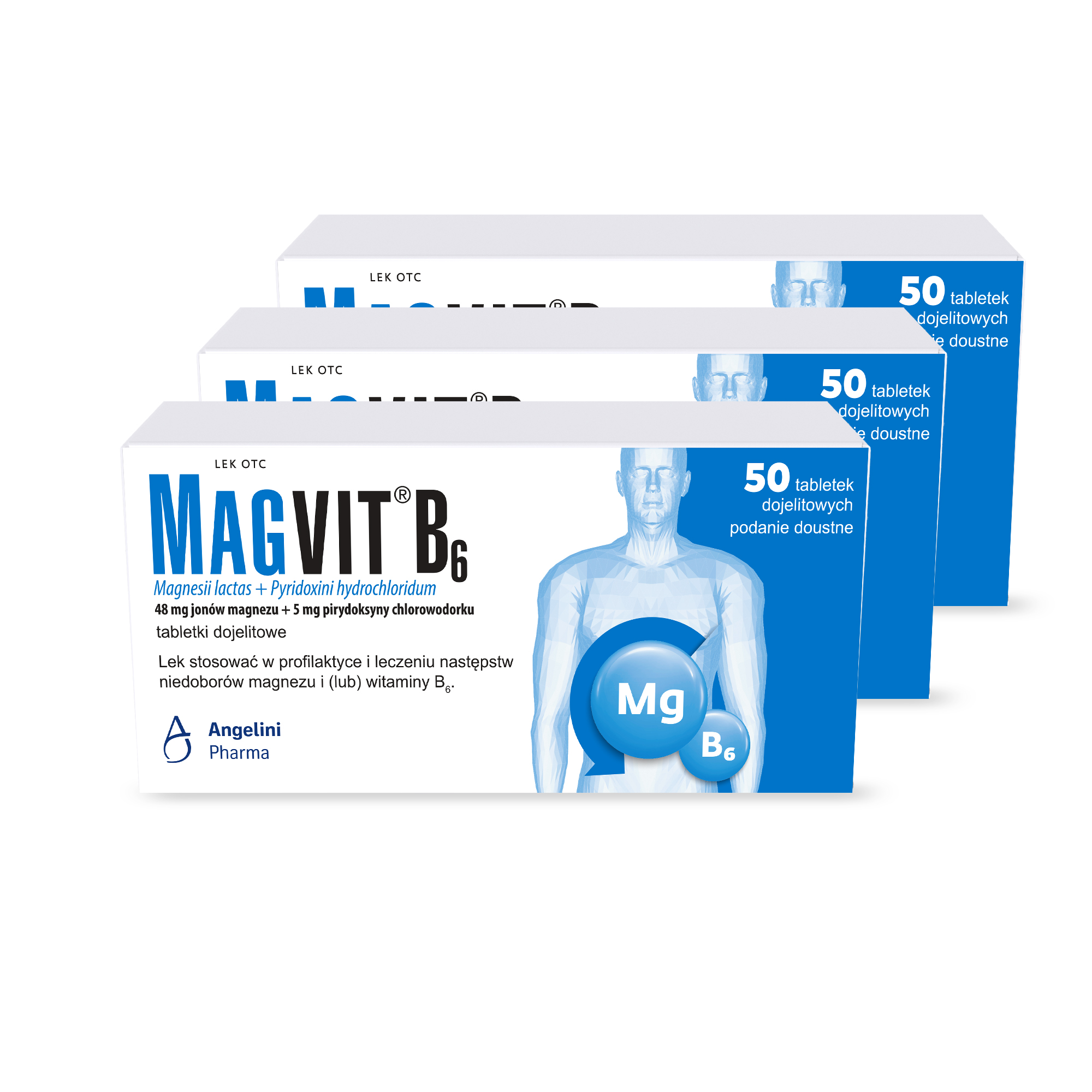 Magvit B6, tabletki dojelitowe, 3 x 50 sztuk zdjęcie