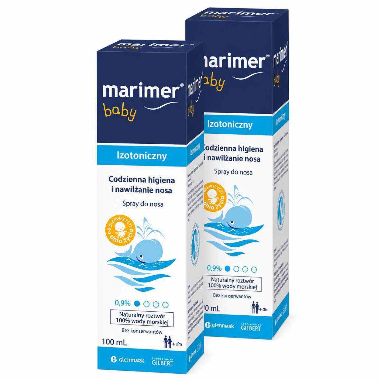 Marimer baby, spray do nosa, roztwór naturalnej wody morskiej, 2 x 100 ml zdjęcie