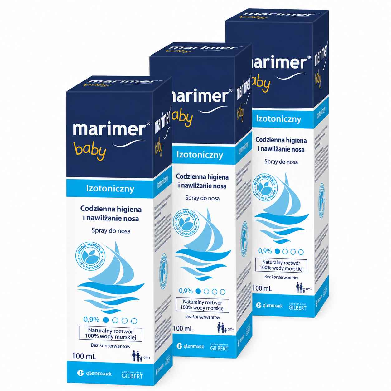 Marimer, izotoniczny spray do nosa, 3 x 100 ml zdjęcie