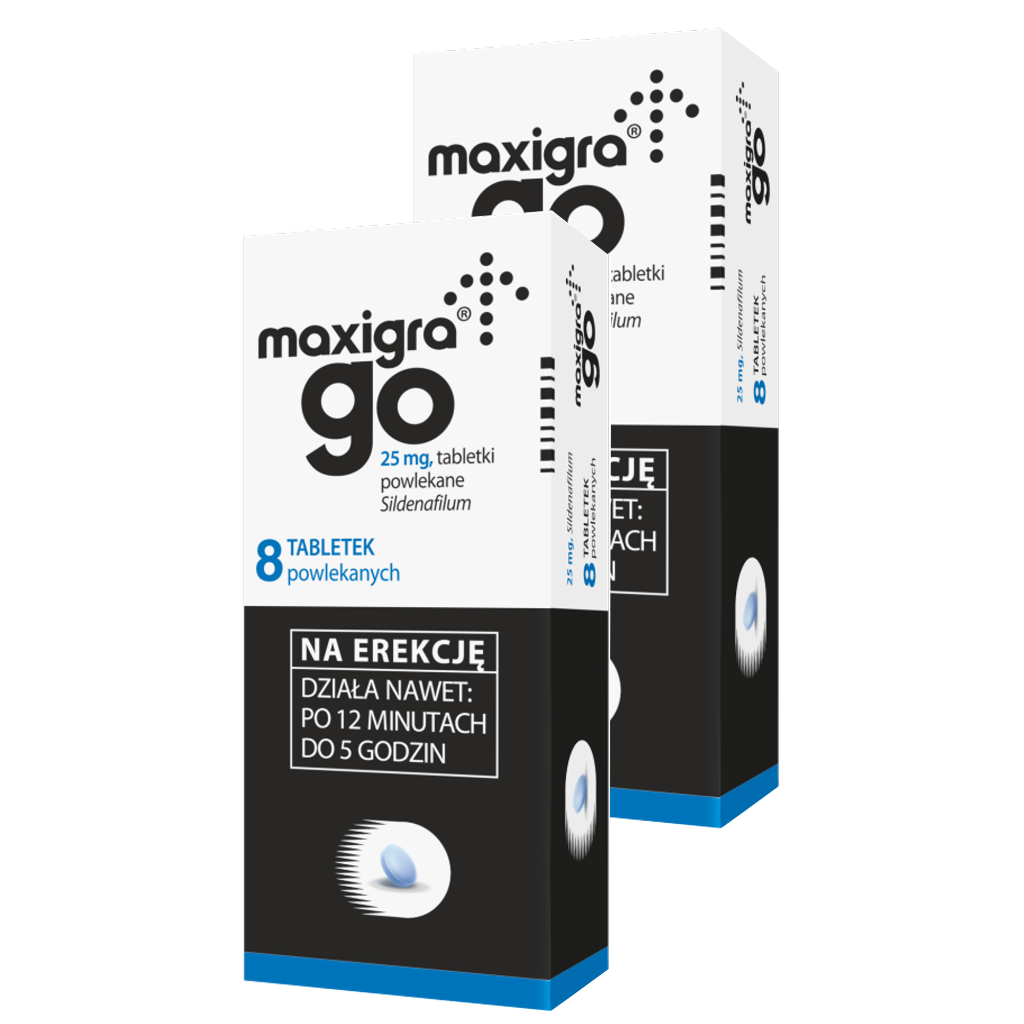 Maxigra Go, 25 mg, tabletki powlekane, 2 x 8 sztuk zdjęcie