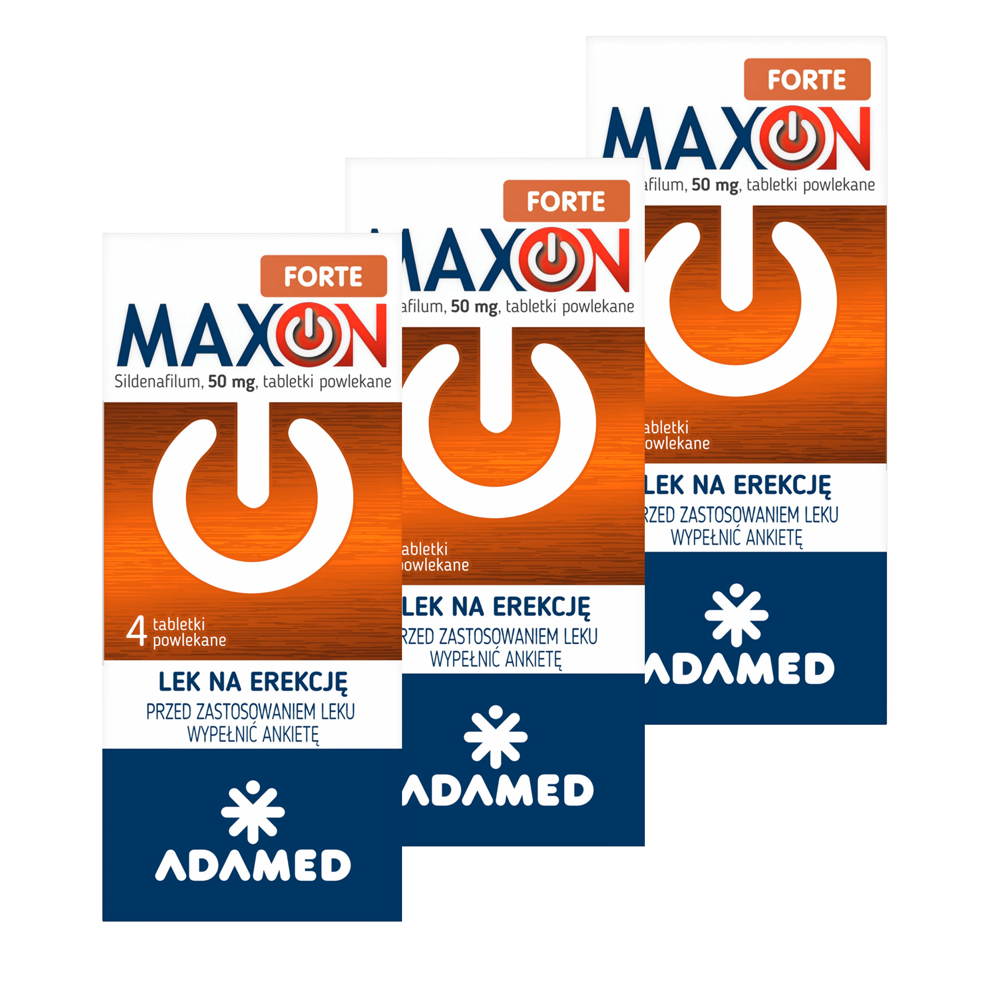 Maxon Forte, 50 mg, na zaburzenia erekcji, 3 x 4 tabletki zdjęcie