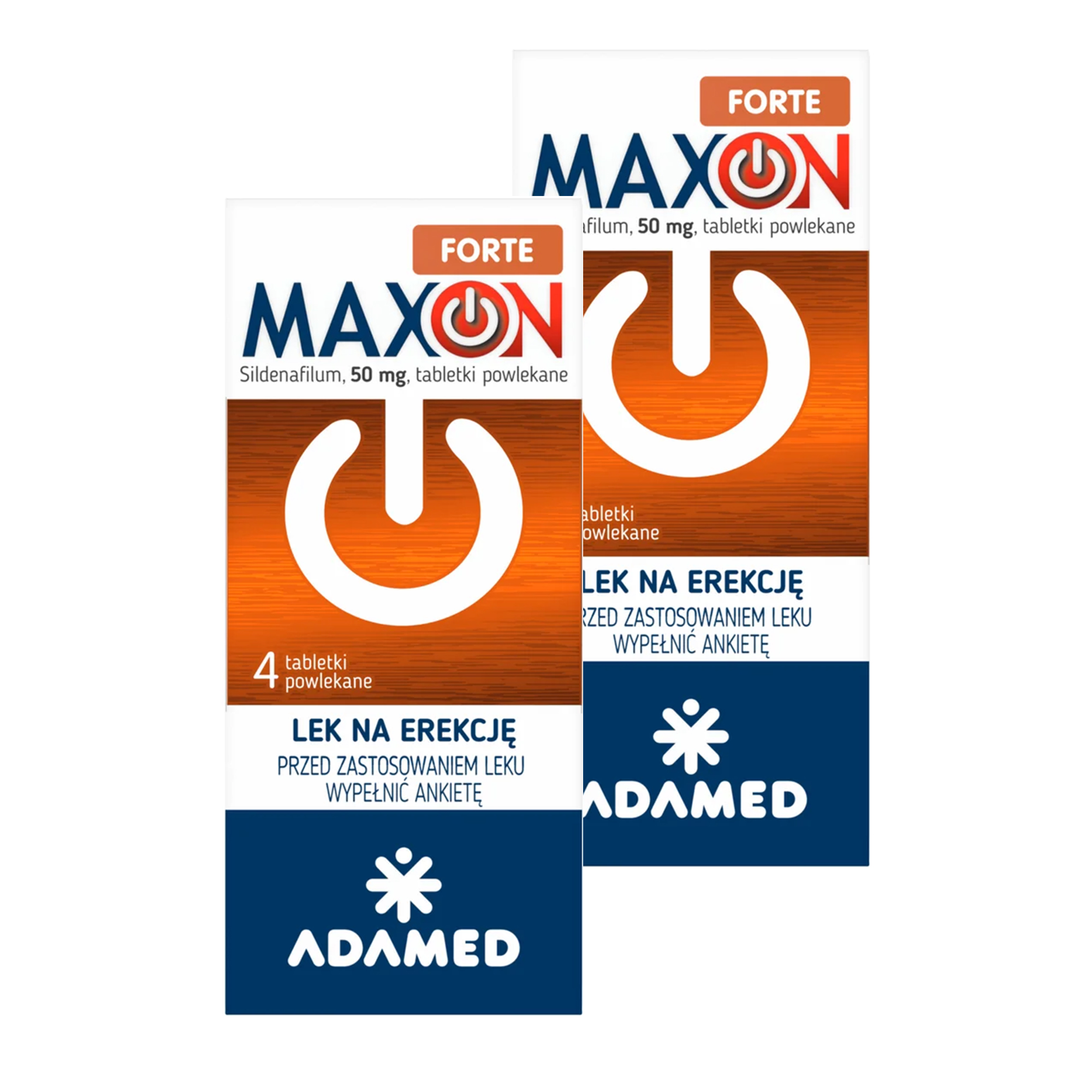 Maxon Forte, 50 mg, na zaburzenia erekcji, 2 x 4 tabletki zdjęcie