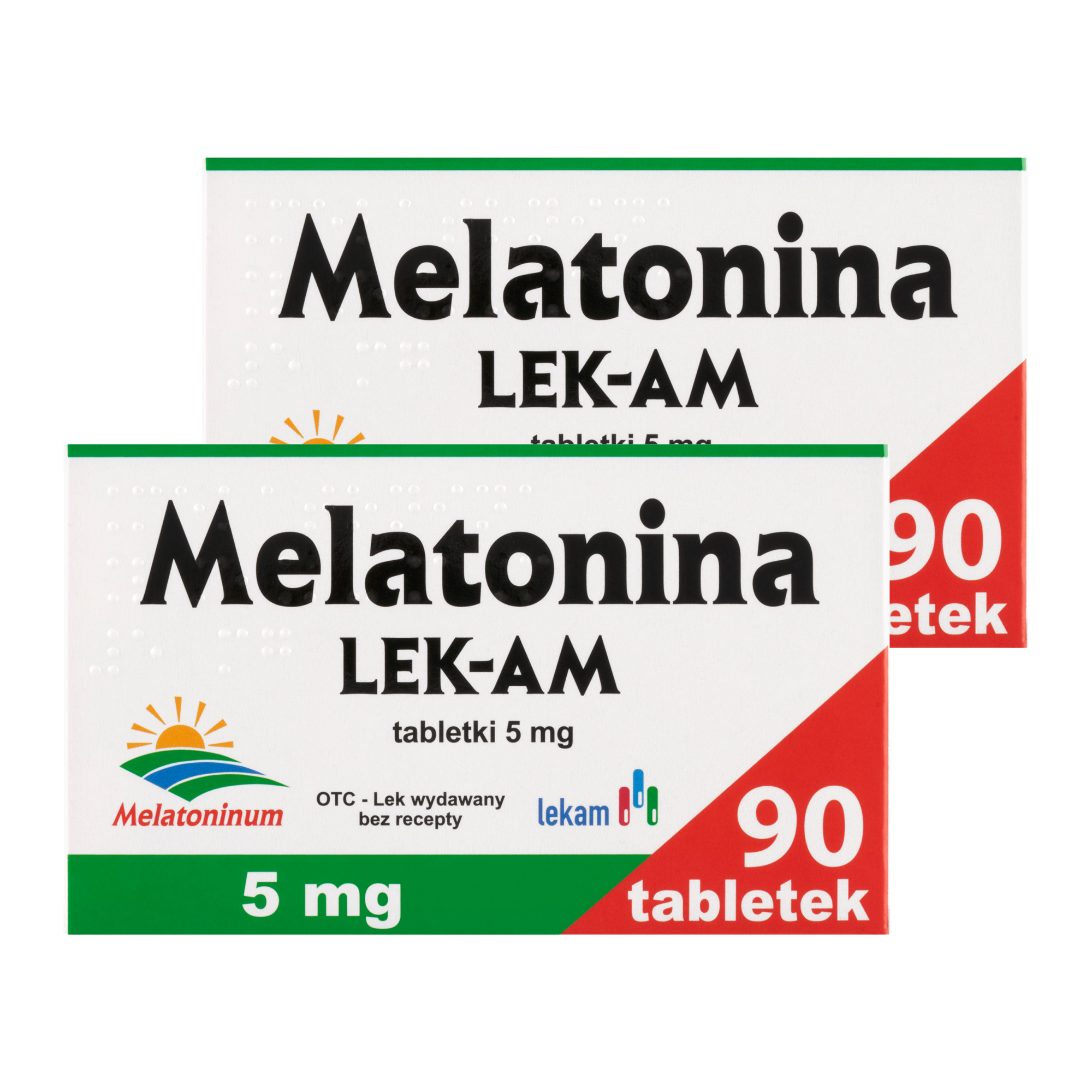 Melatonina LEK-AM, 5 mg, tabletki, 2 x 90 sztuk zdjęcie