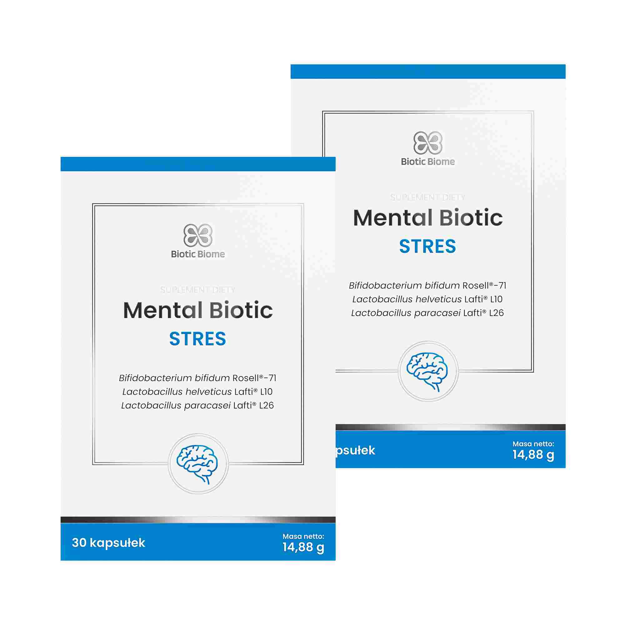Biotic Biome Mental Biotic Stres, kapsułki, 2 x 30 sztuk