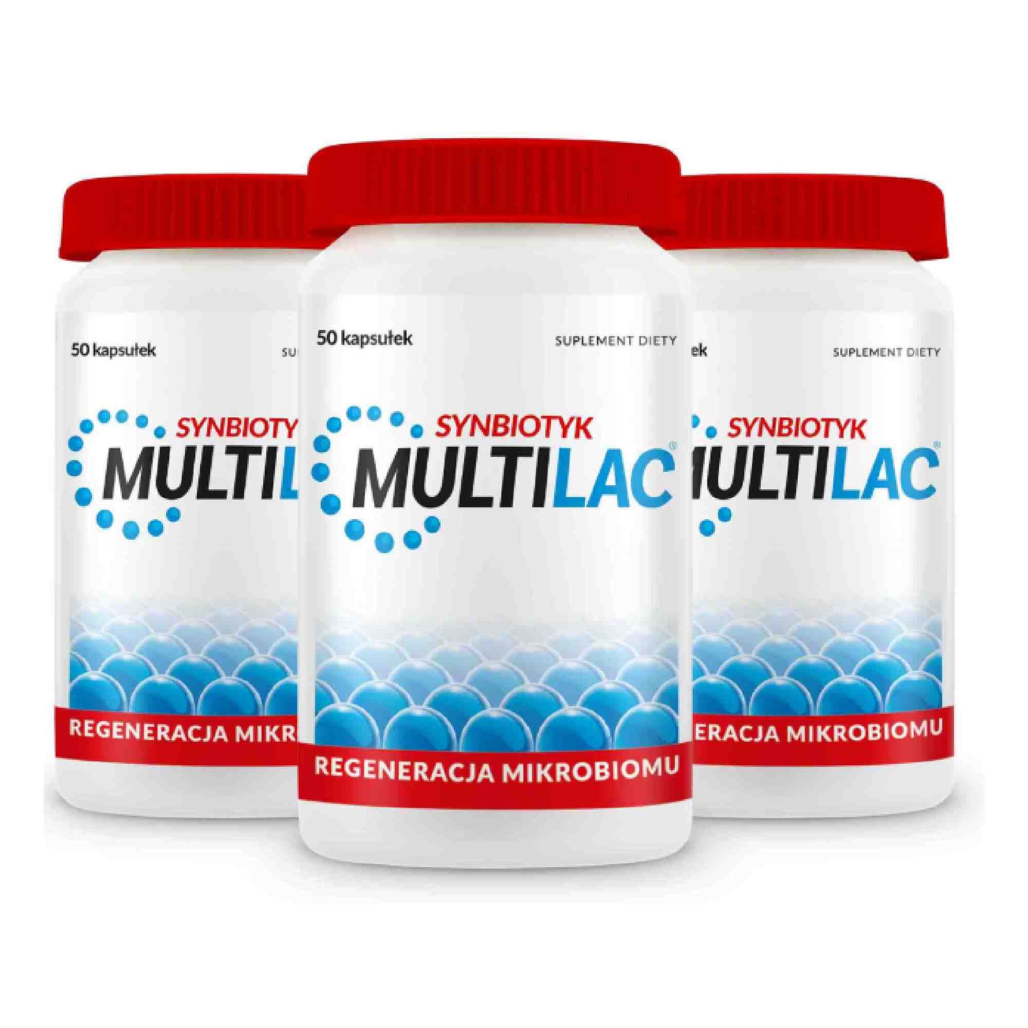 Multilac, Synbiotyk, kapsułki, 3 x 50 sztuk zdjęcie