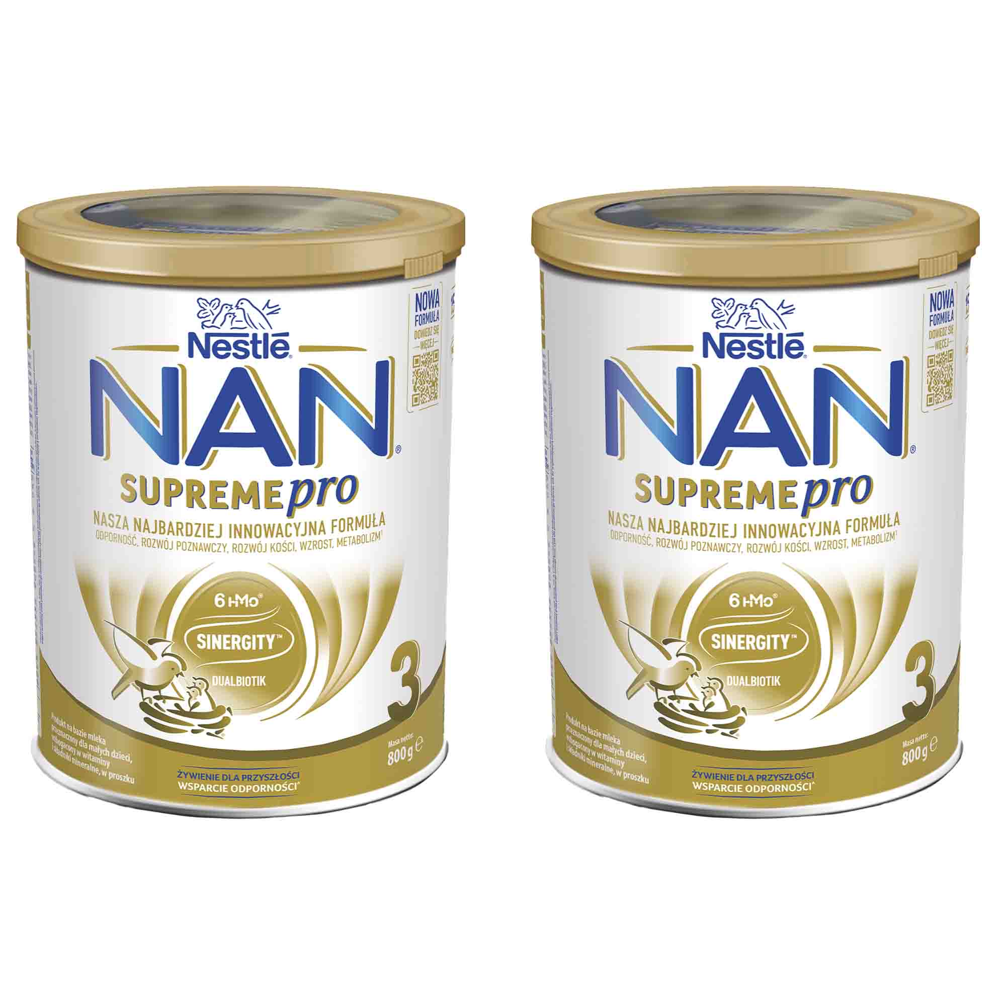 NAN SUPREMEPRO 3 Produkt na bazie mleka przeznaczony dla małych dzieci, 2 x 800 g zdjęcie