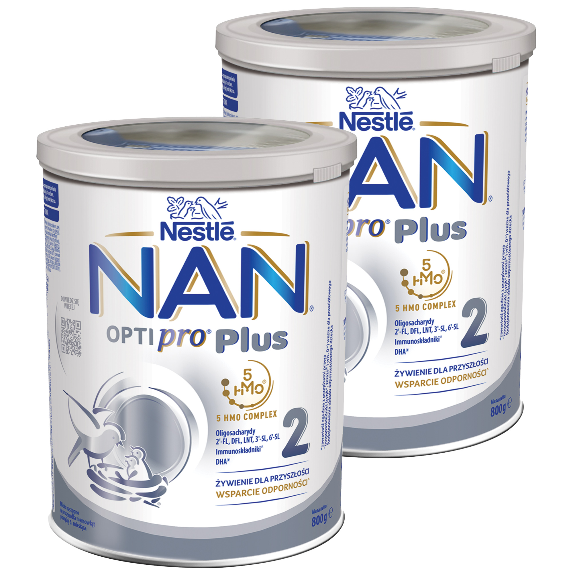 Nestle Nan Optipro Plus 2, 5 HMO, mleko następne dla niemowląt powyżej 6. miesiąca, 2 x 800 g zdjęcie