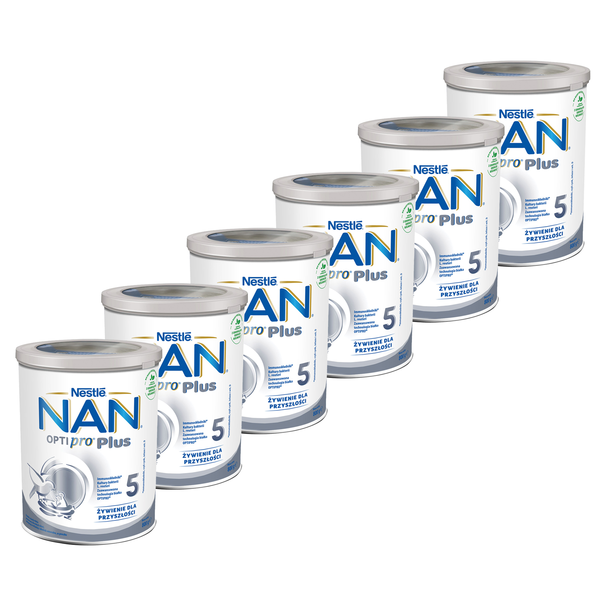 Nestle Nan OptiPro Plus 5 Produkt na bazie mleka dla małych dzieci po 2,5. roku życia, 6 x 800 g zdjęcie