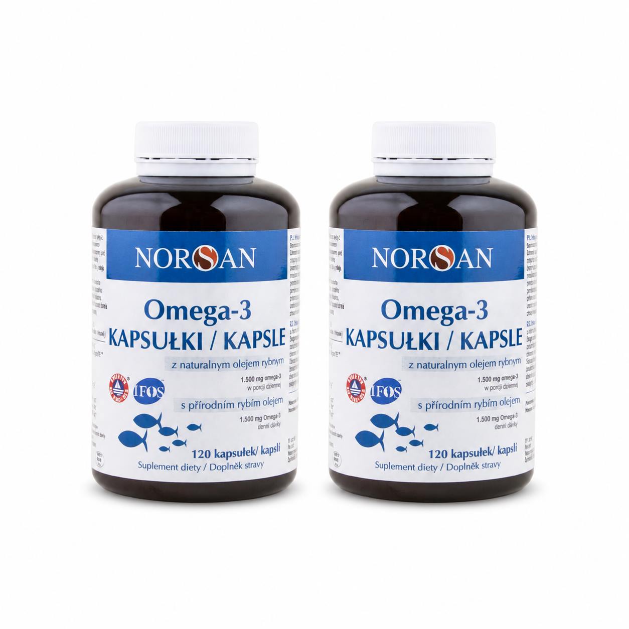 Norsan Omega-3 z olejem rybnym, 2 x 120 kapsułek zdjęcie