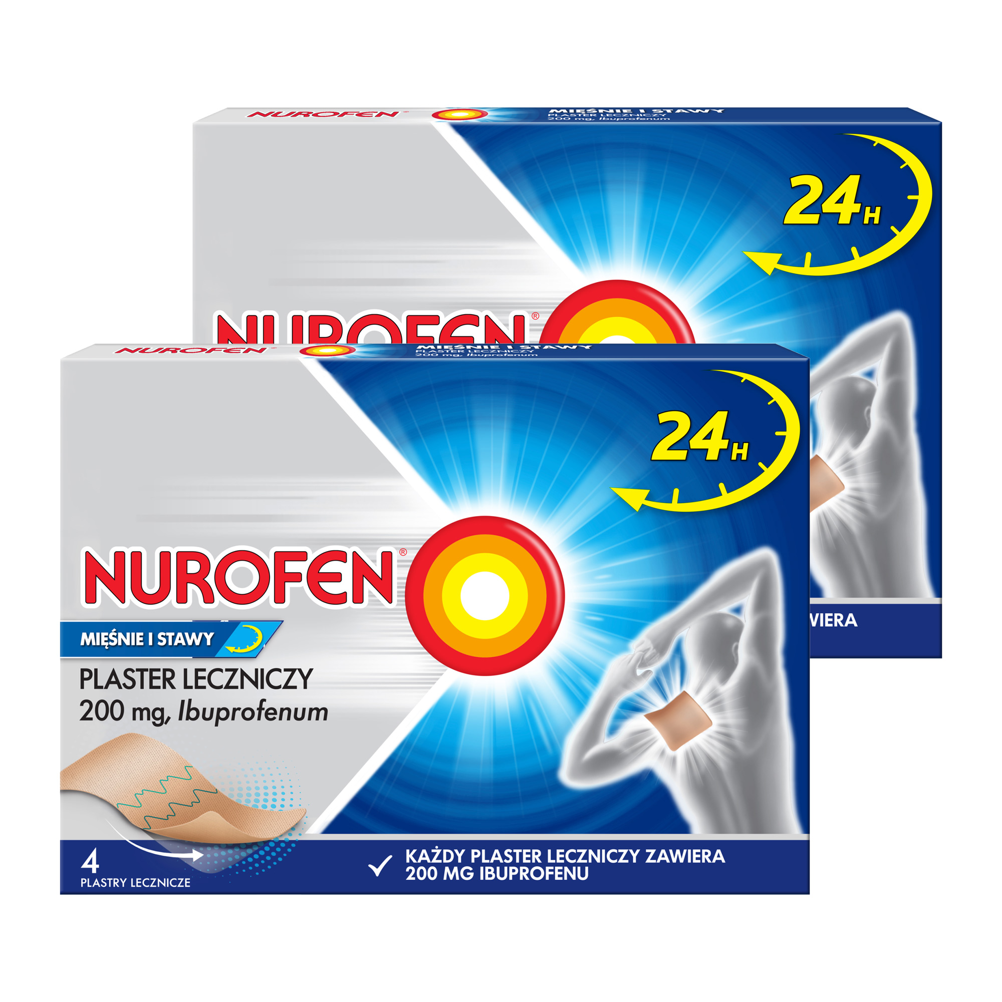 Nurofen Mięśnie i Stawy ibuprofen 200 mg plaster leczniczy, 2 x 4 sztuki zdjęcie