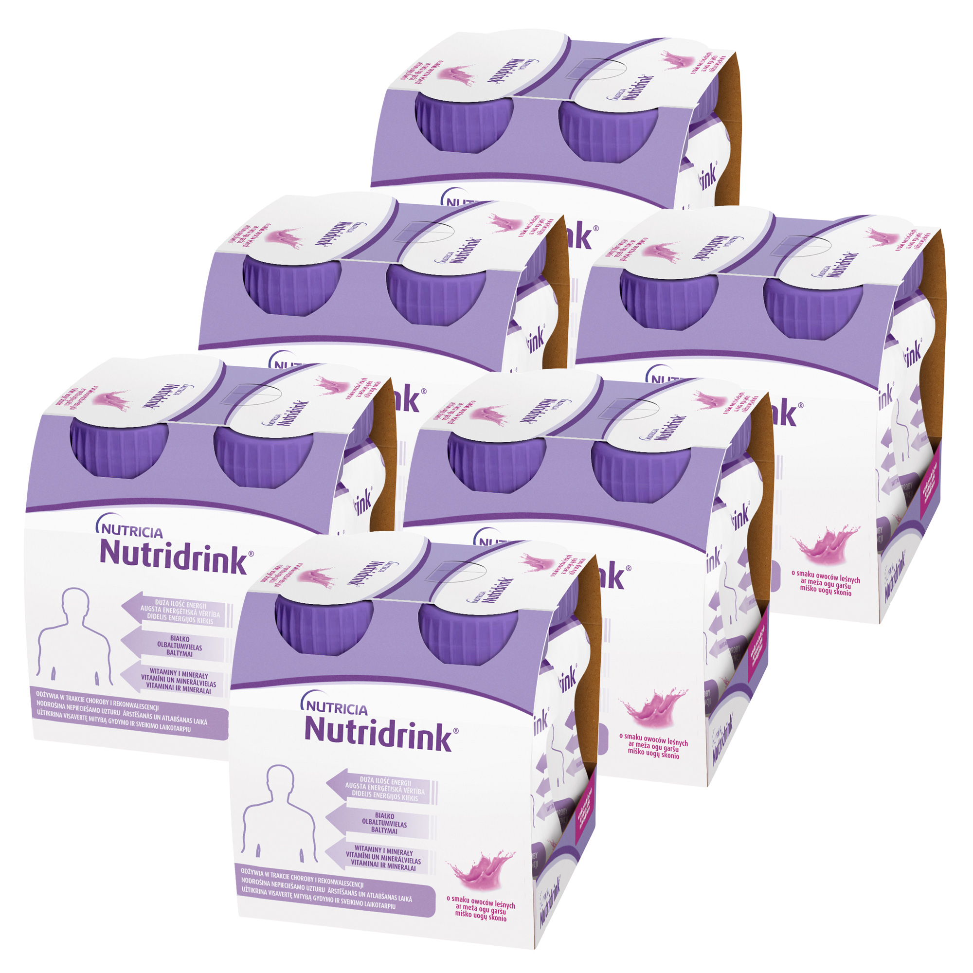 Nutridrink o smaku owoców leśnych, 4 x 125 ml