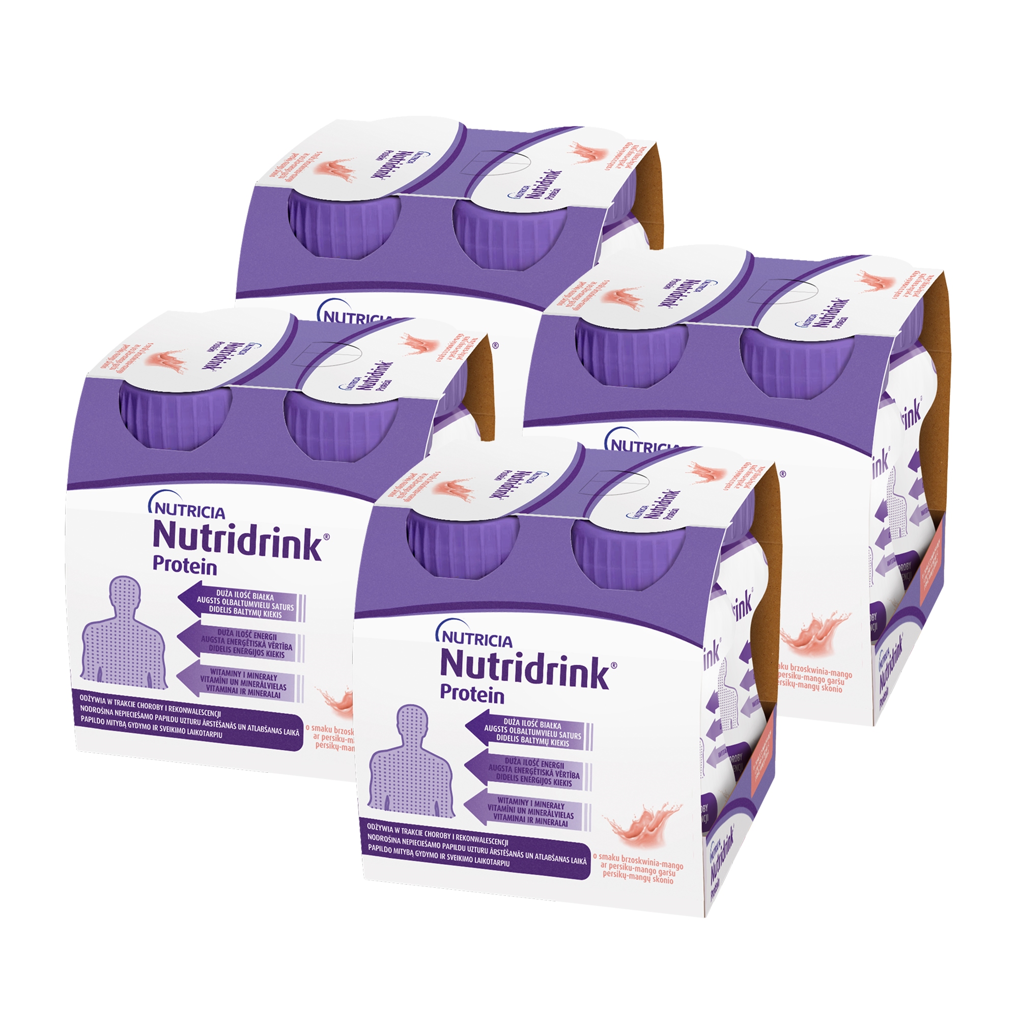 Nutridrink Protein, o smaku brzoskwinia-mango, 16 x 125 ml
