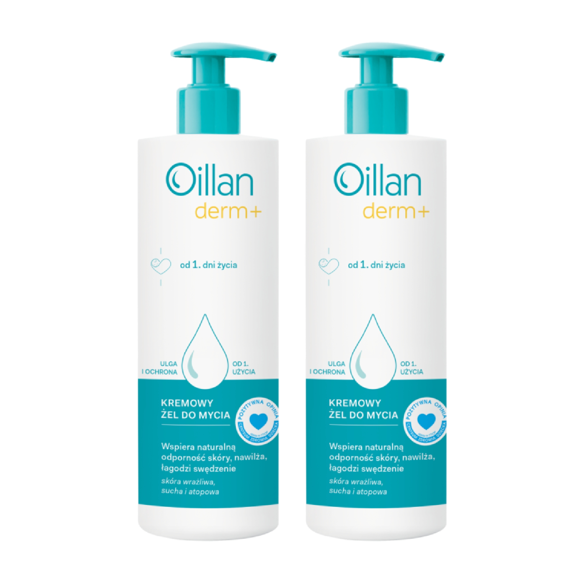 Oillan Derm+ Kremowy Żel do mycia, 2 x 400 ml zdjęcie