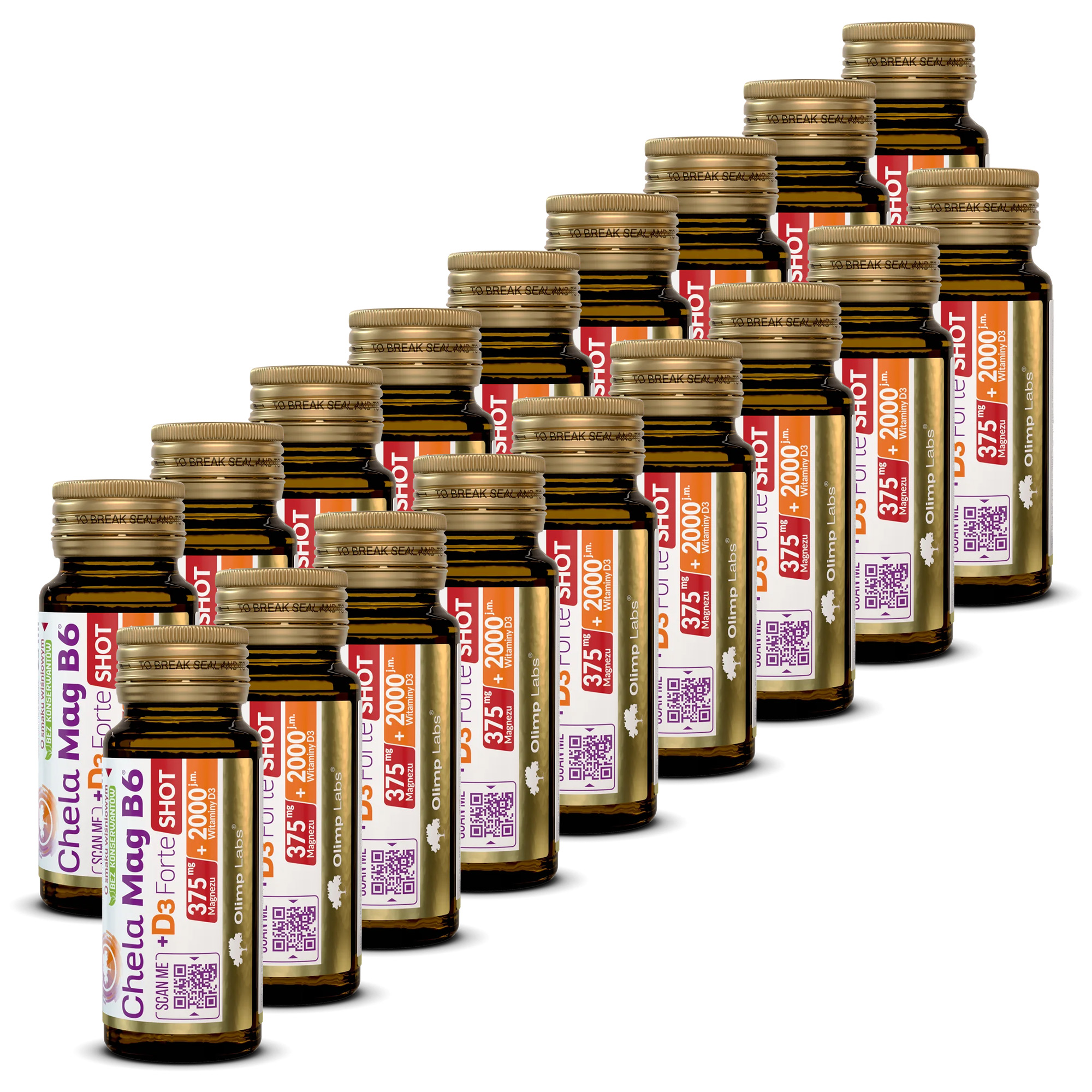 Olimp Chela-Mag B6 + D3 Forte Shot o smaku wiśniowym, 18 x 25 ml zdjęcie