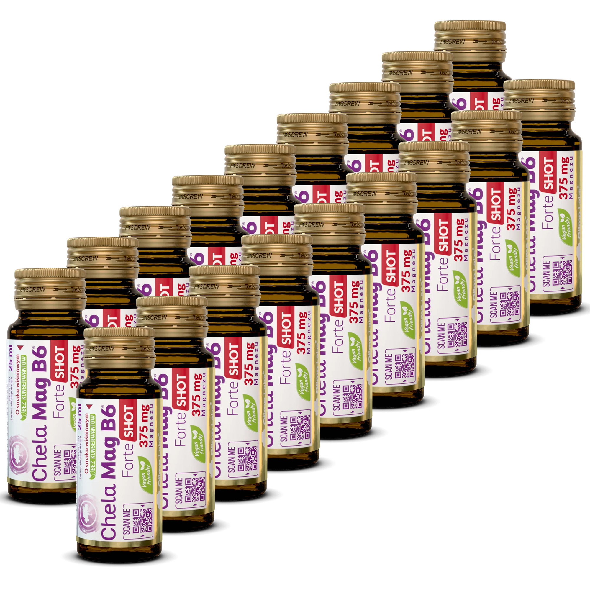 Olimp Chela-Mag B6 Forte Shot o smaku wiśniowym szklana butelka, 18 x 25 ml zdjęcie