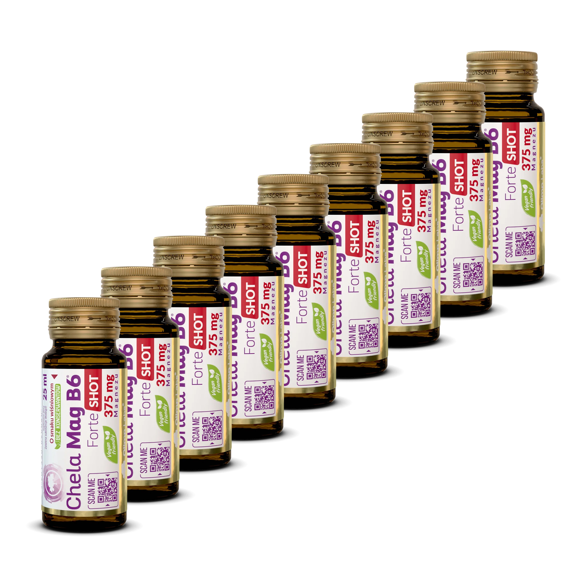 Olimp Chela-Mag B6 Forte Shot o smaku wiśniowym szklana butelka, 9 x 25 ml zdjęcie